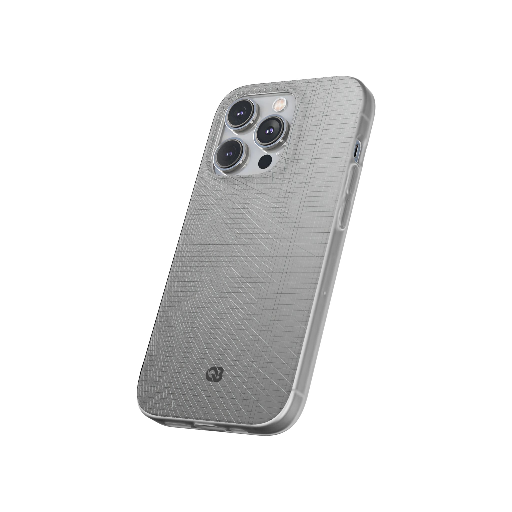 Grey Lite Phone Case for iPhone - Chrome Mesh Warp