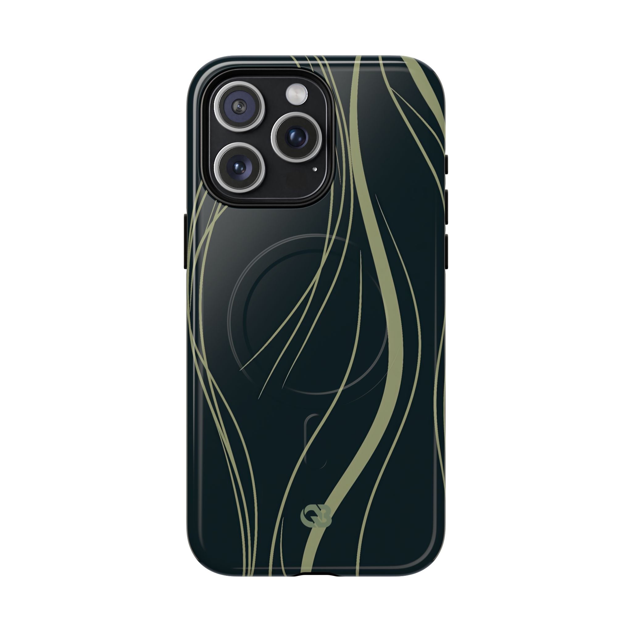 Green Tough 2.0 Magsafe Phone Case for iPhone - Obsidian Sage Flow