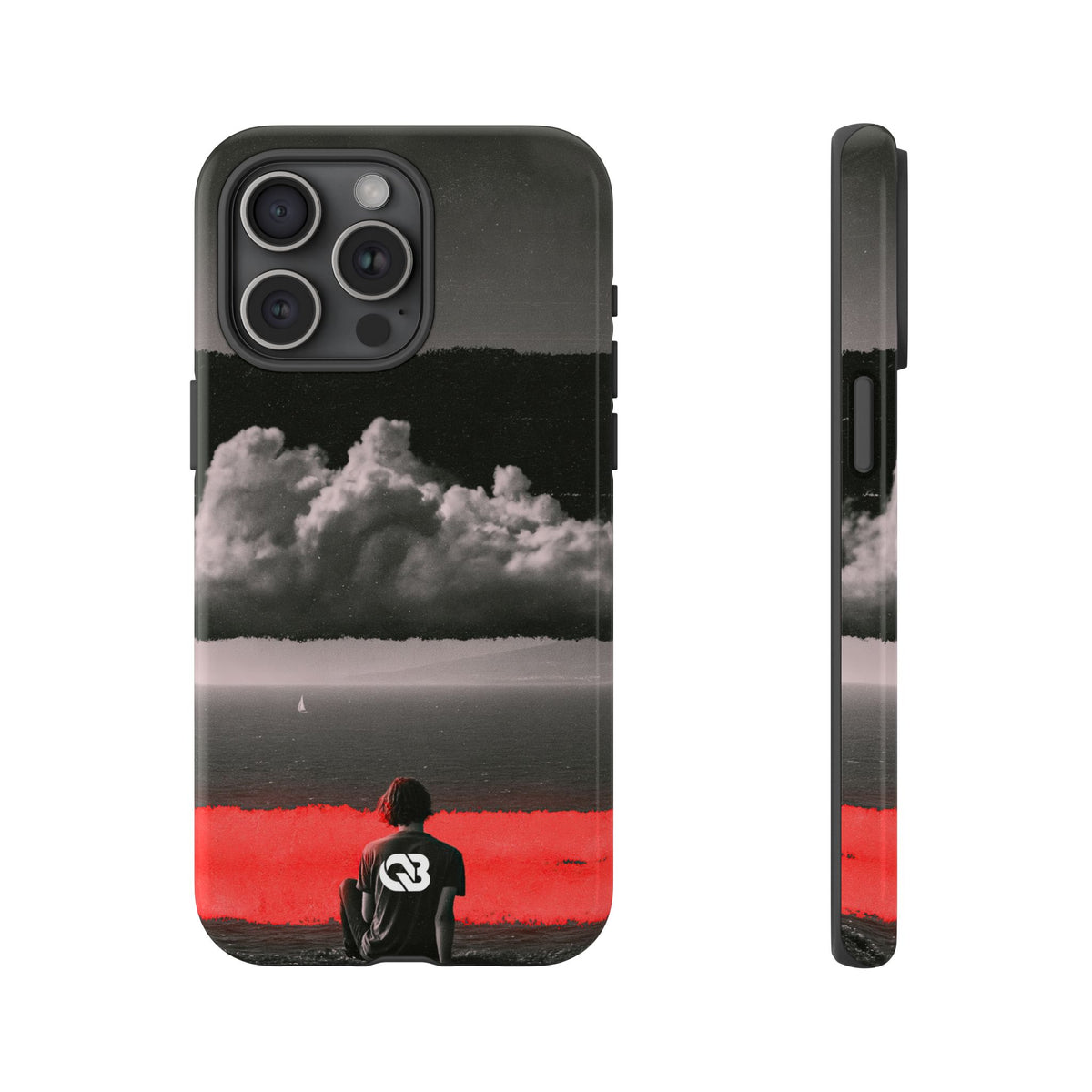 Crimson Horizon · Tough Phone Case for iPhone · Black
