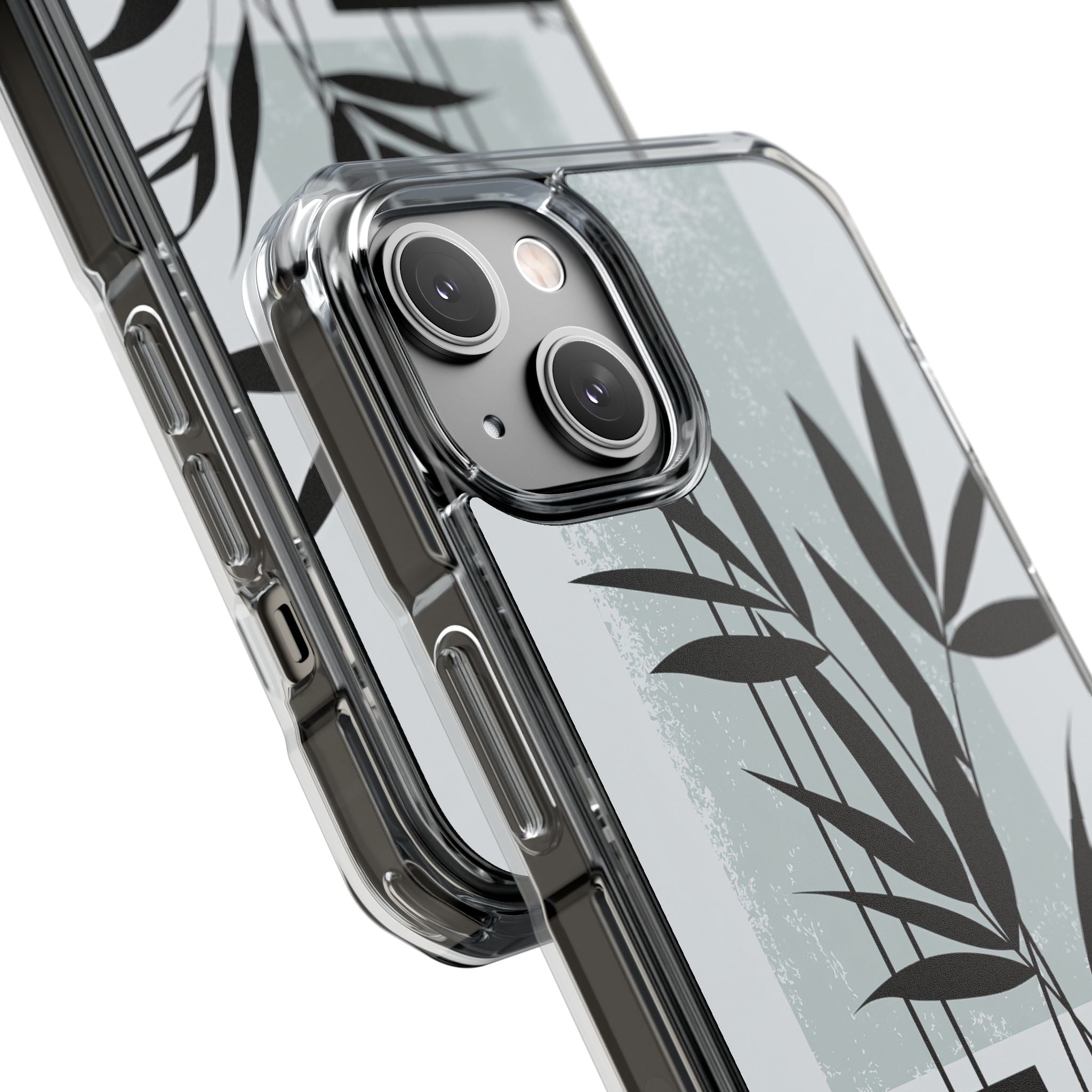 Grey Impact MagSafe Phone Case for iPhone - Sage Bamboo Noir
