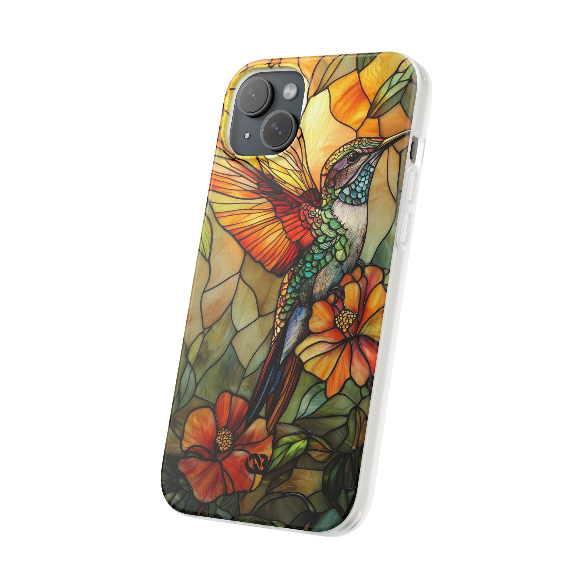 Amber Glass Hummingbird · Soft Phone Case for iPhone