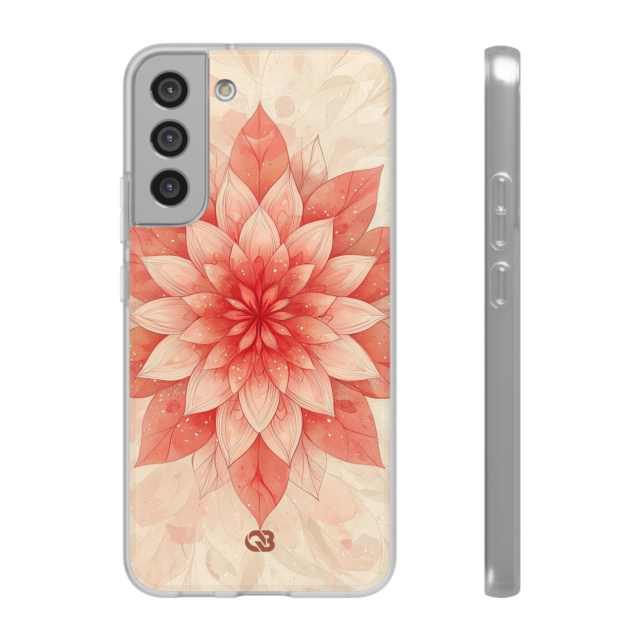 Coral Layered Bloom · Soft Phone Case for Samsung