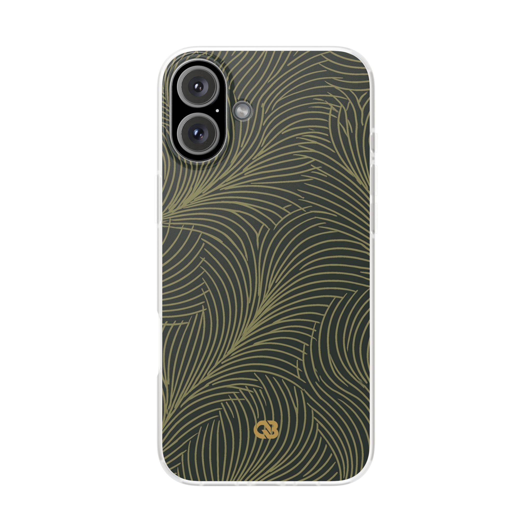 Green Lite Phone Case for iPhone - Dark Olive Plume