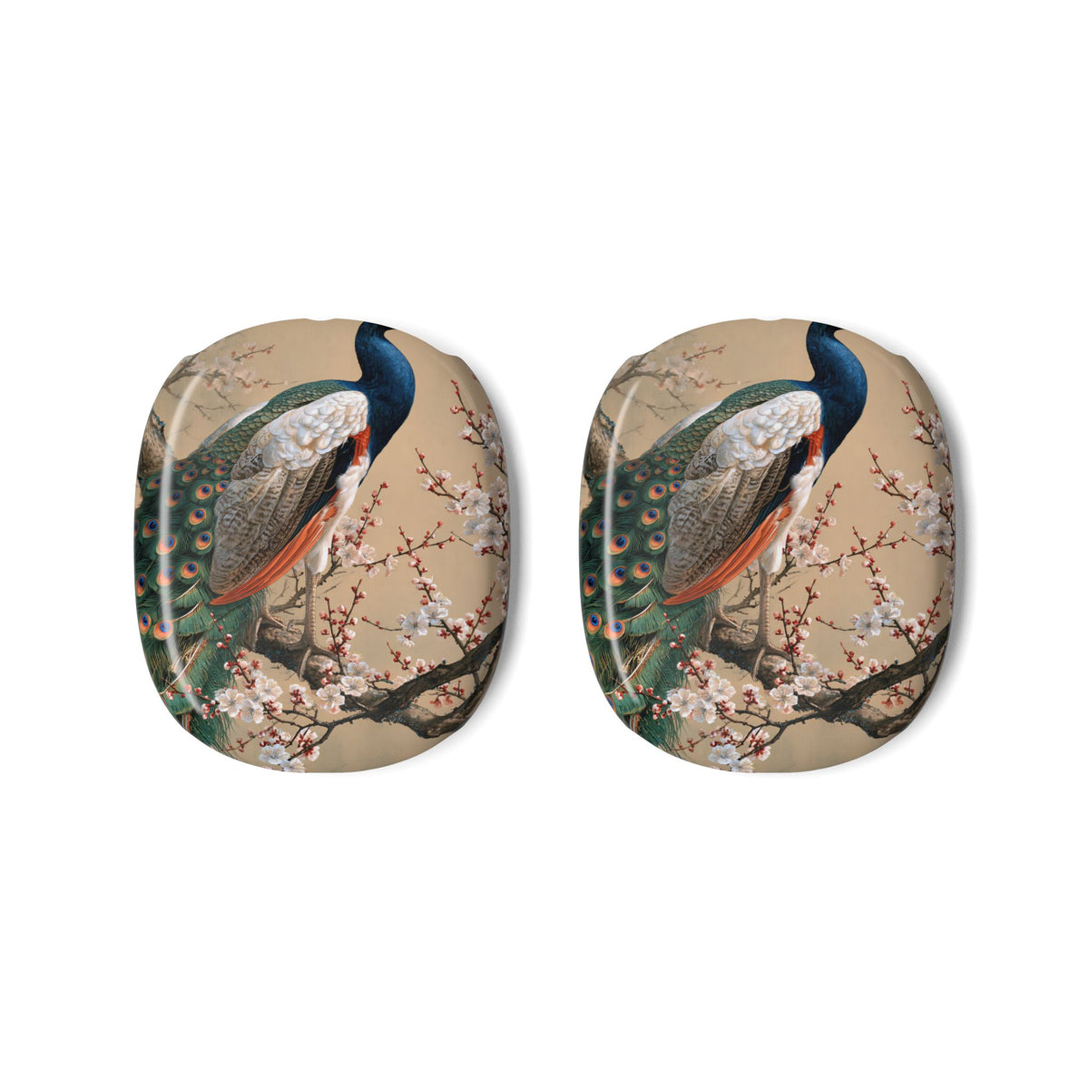 Imperial Peacock Blossom · Hard Case for AirPods Max · Beige