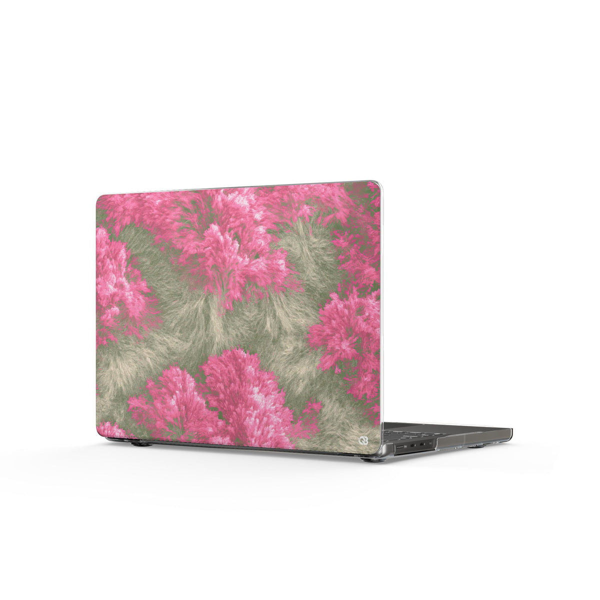 Digital Blossom · Clear Hard Case for MacBook · Pink