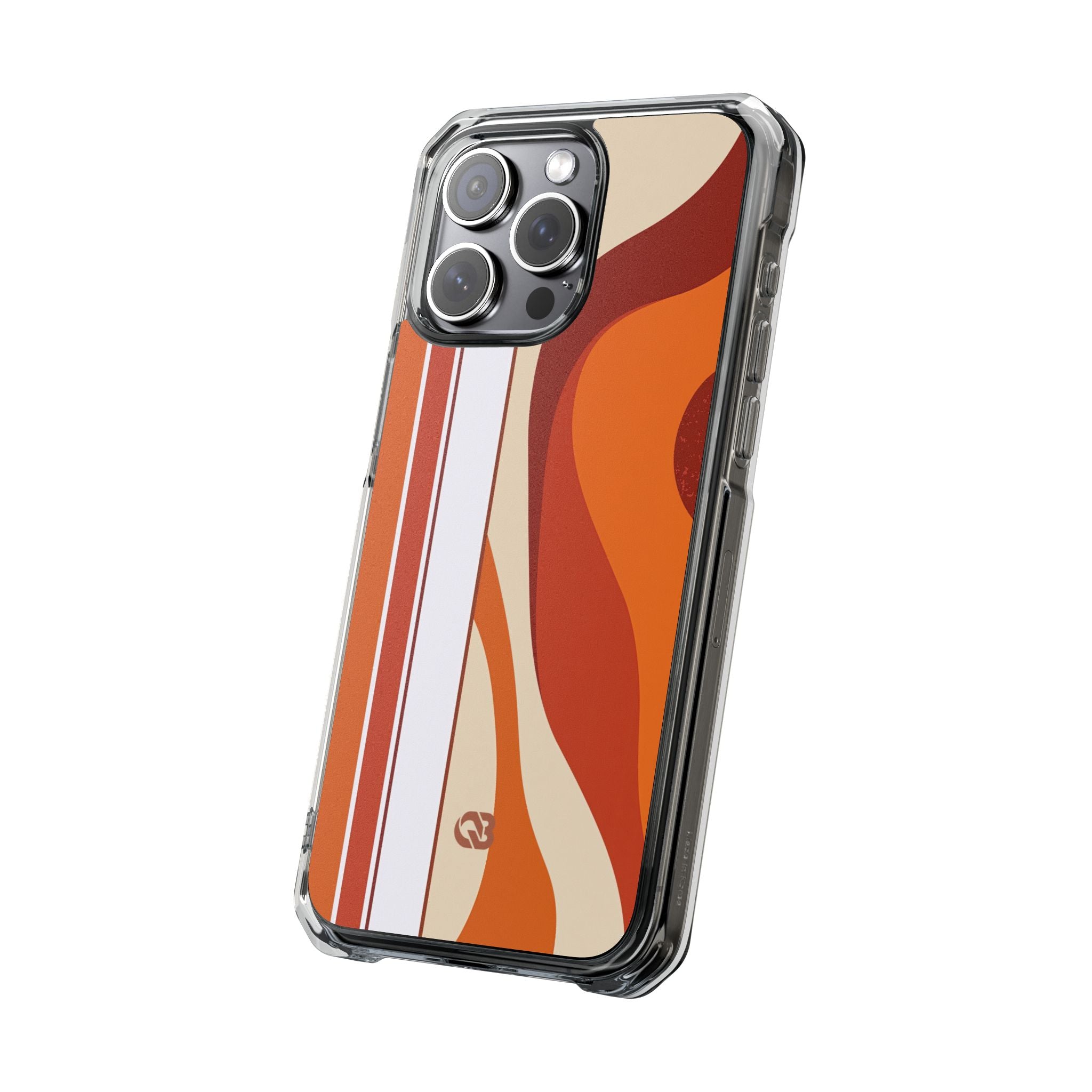Orange Impact MagSafe Phone Case for iPhone - Terracotta Metro Line