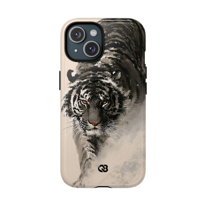 Ink Wash Tiger · Tough 2.0 Magnetic Phone Case for iPhone · Beige