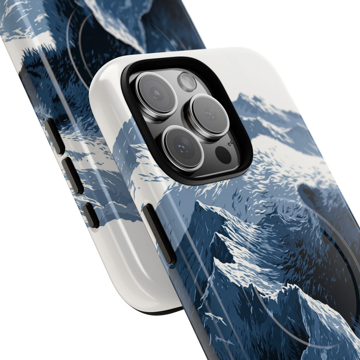 Fjord Summit Bear · Tough 2.0 Magnetic Phone Case for iPhone · Blue