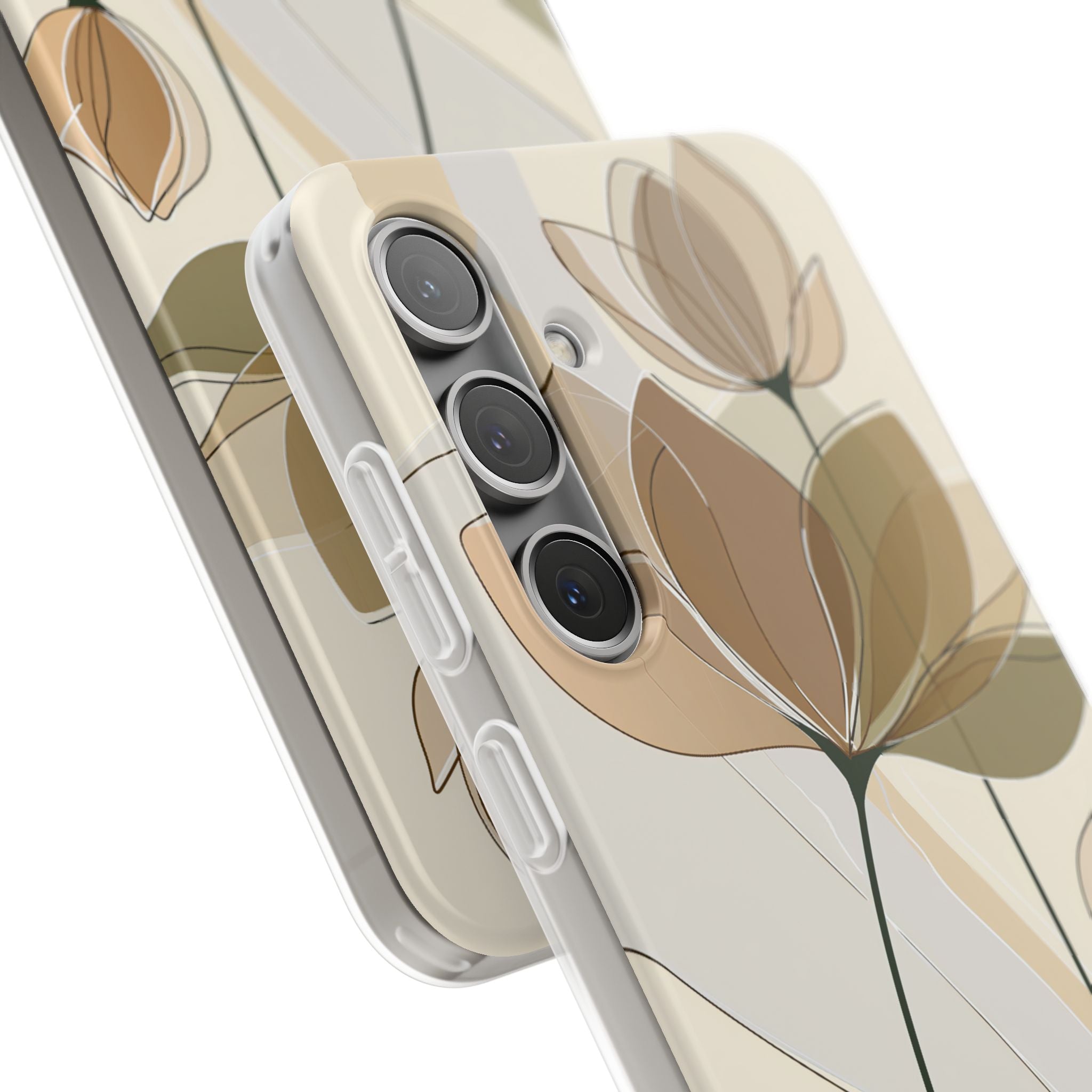Beige Lite Phone Case for Samsung - Muted Ochre Petals
