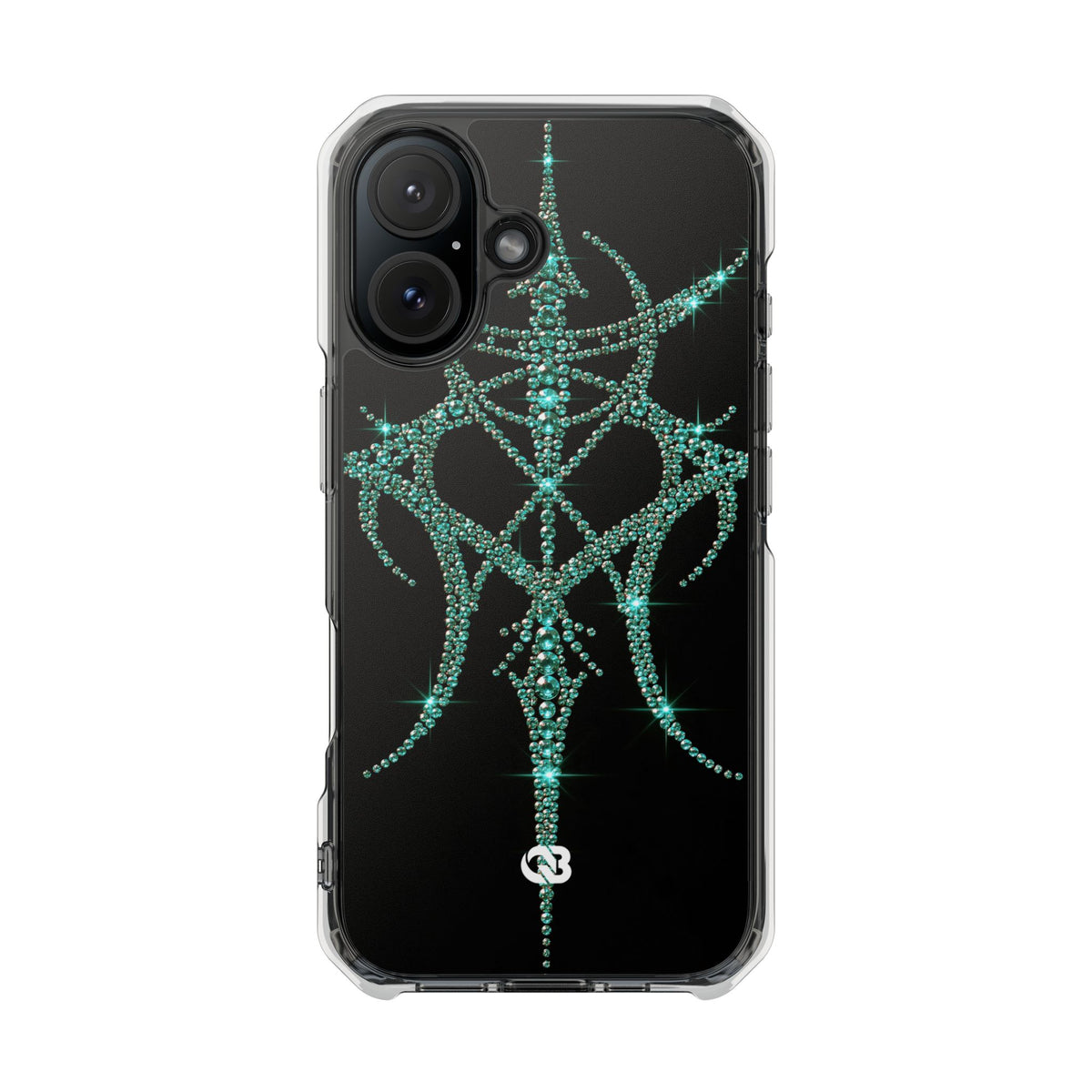 Teal Cyber Sigil · Clear Impact Magnetic Phone Case for iPhone · Teal
