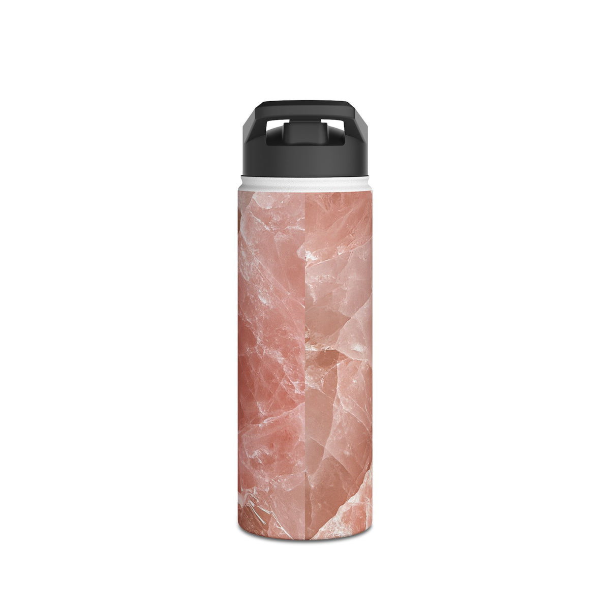 Rose Quartz Facet · Insulated Water Bottle · Pink