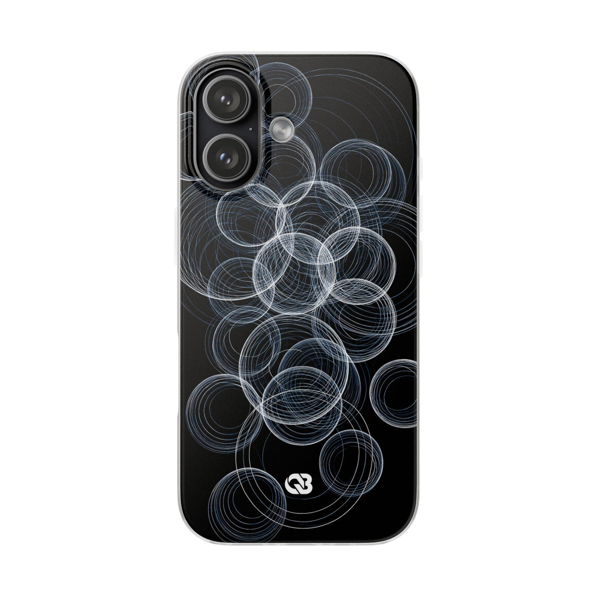 Black Lite Phone Case for iPhone - Frosted Ring Matrix