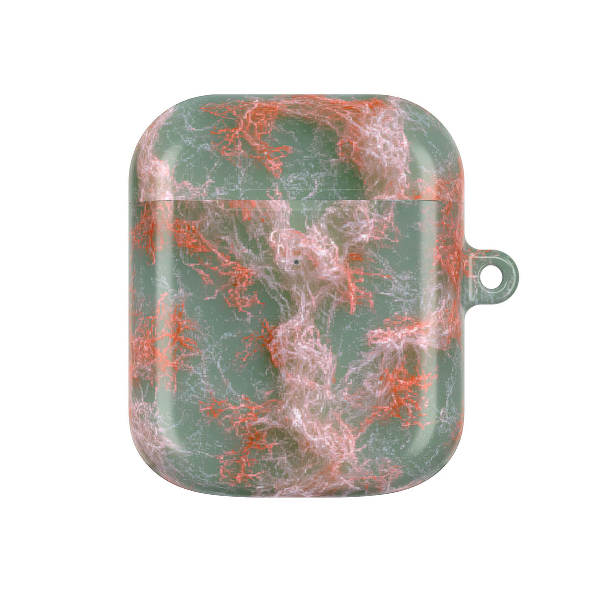 Coral Pixel Matrix · Hard Case for AirPods & AirPods Pro · Green