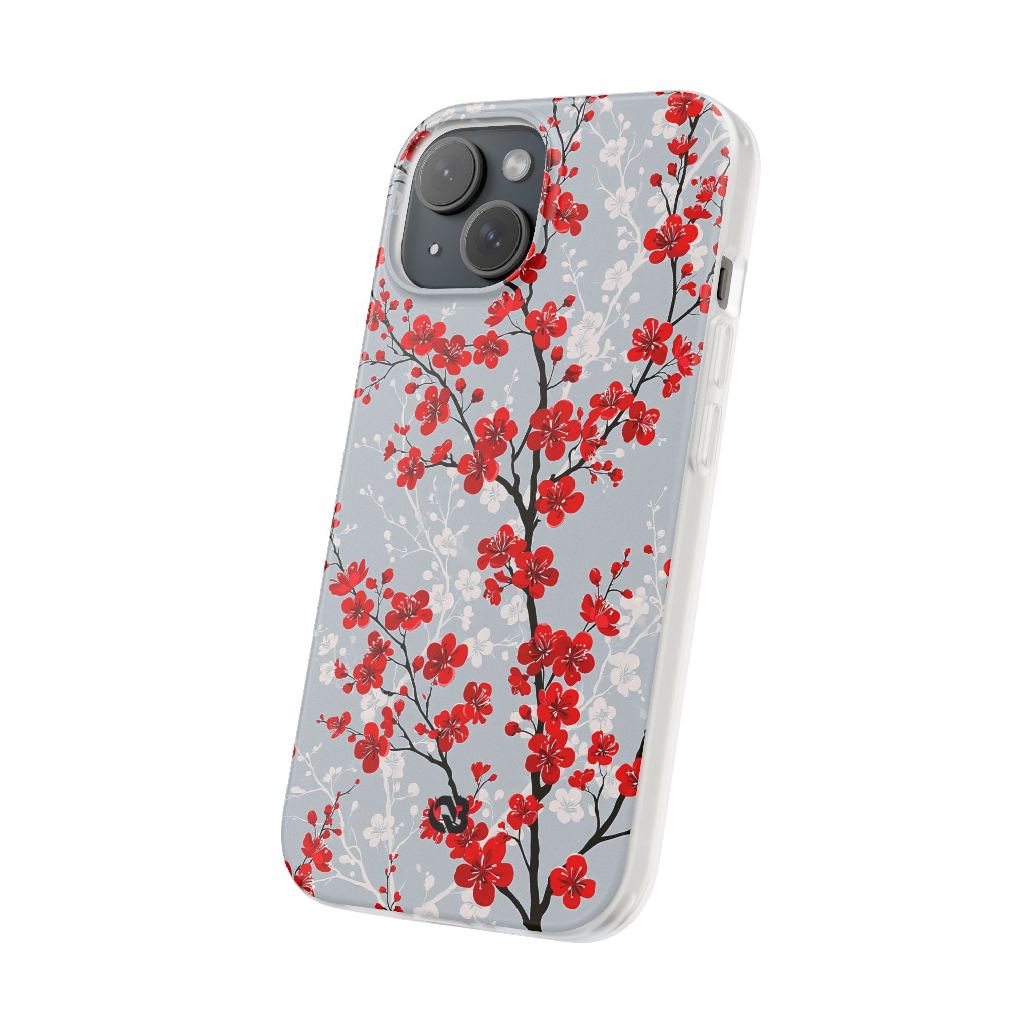 Grey Lite Phone Case for iPhone - Crimson Sakura Slate