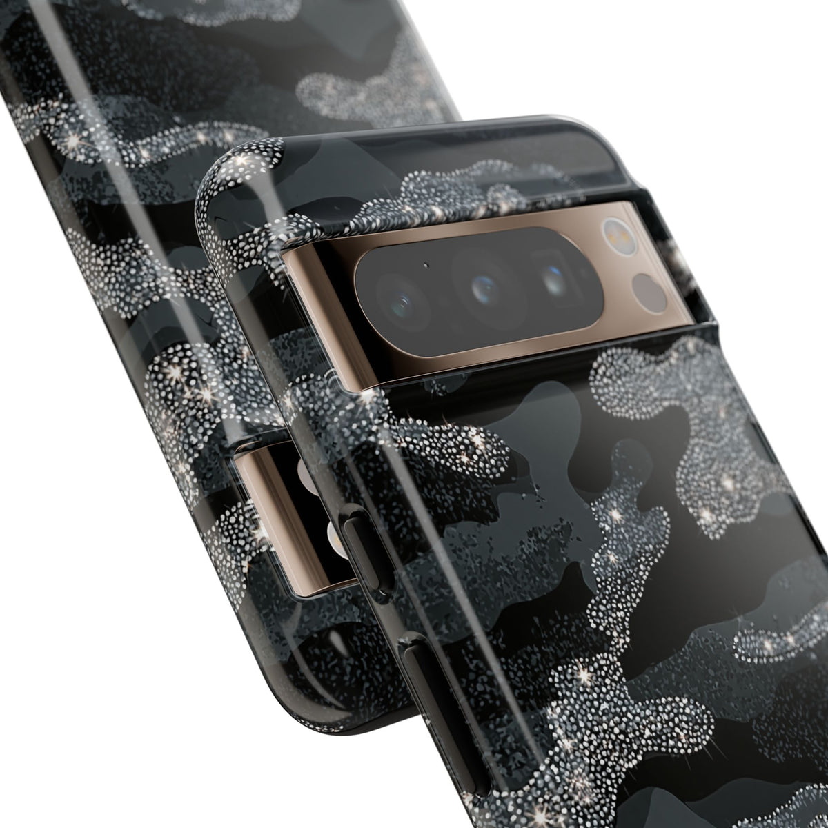 Glitter Shadow Camo · Tough Phone Case for Pixel · Black
