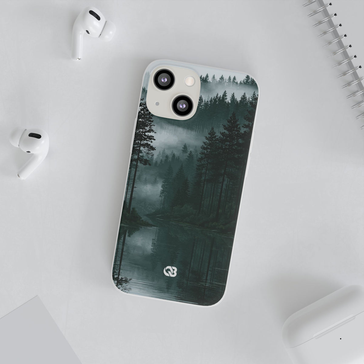Misty Pine Reflections · Lite Phone Case for iPhone · Green