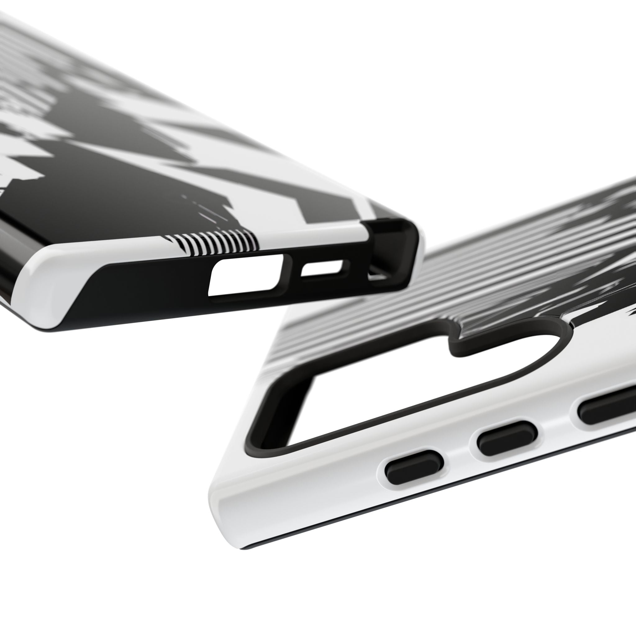 White Tough Phone Case for Samsung - Shattered Vector Spire