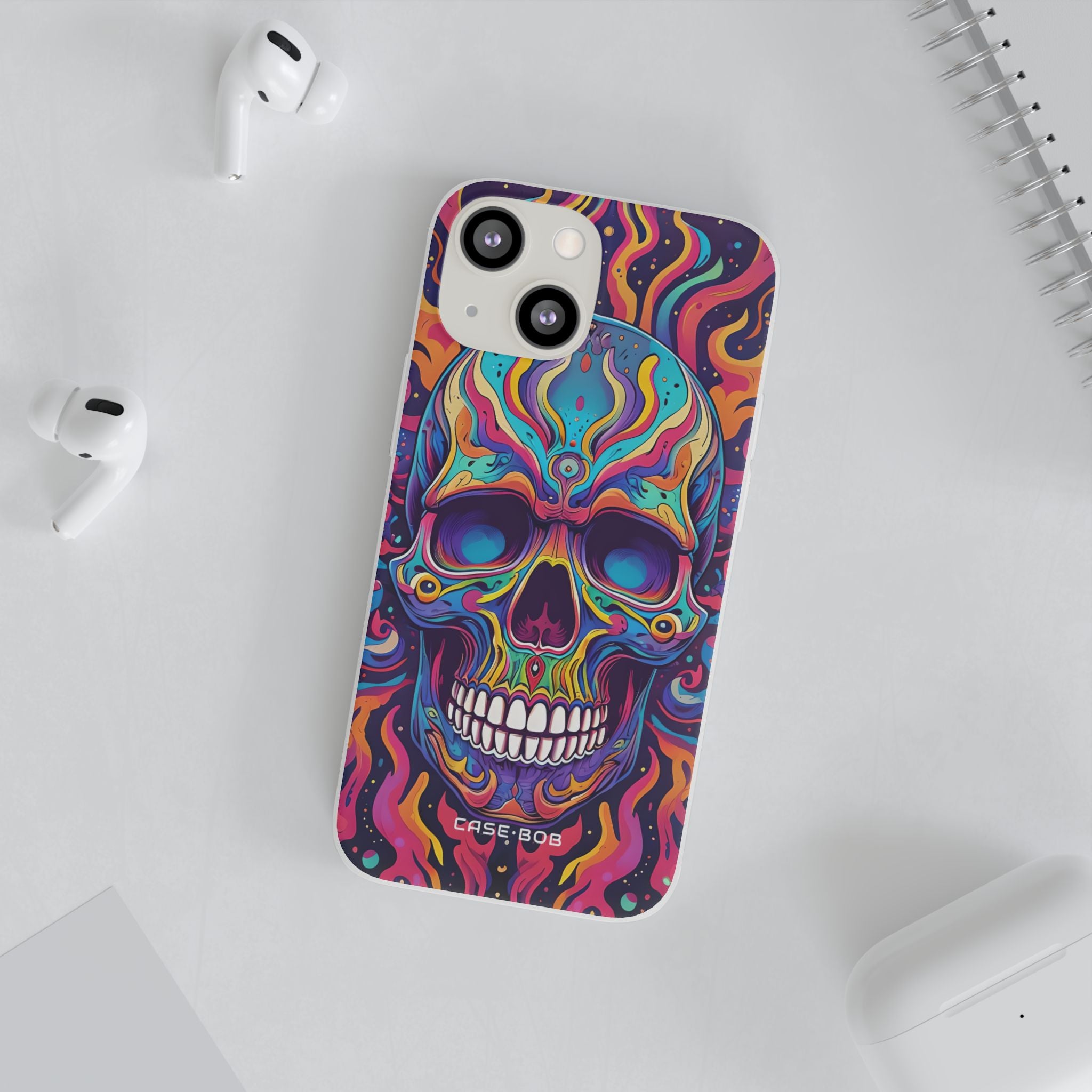 Flaming Skull iPhone 13 mini Case - Soft