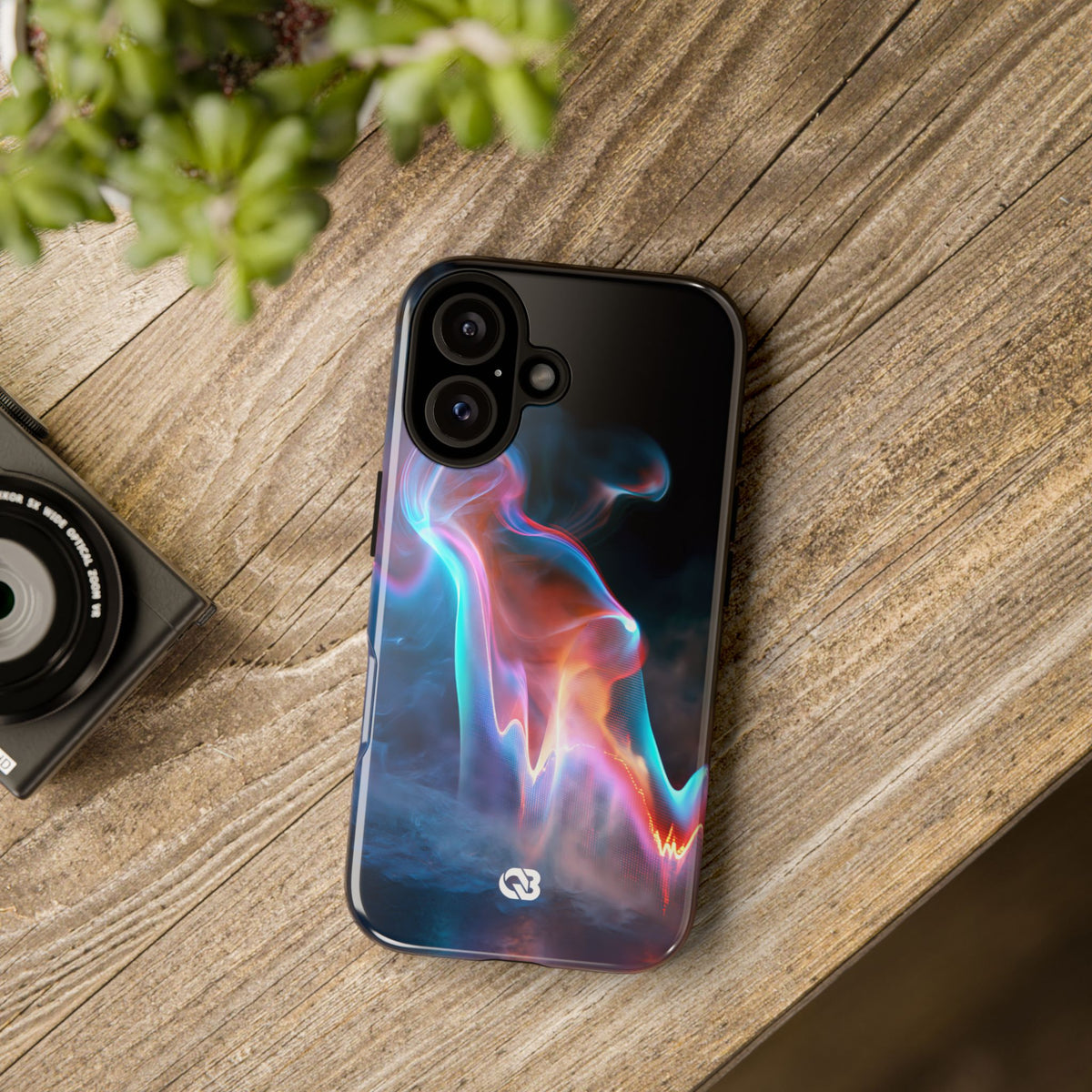 Neon Waveform · Tough Phone Case for iPhone · Black