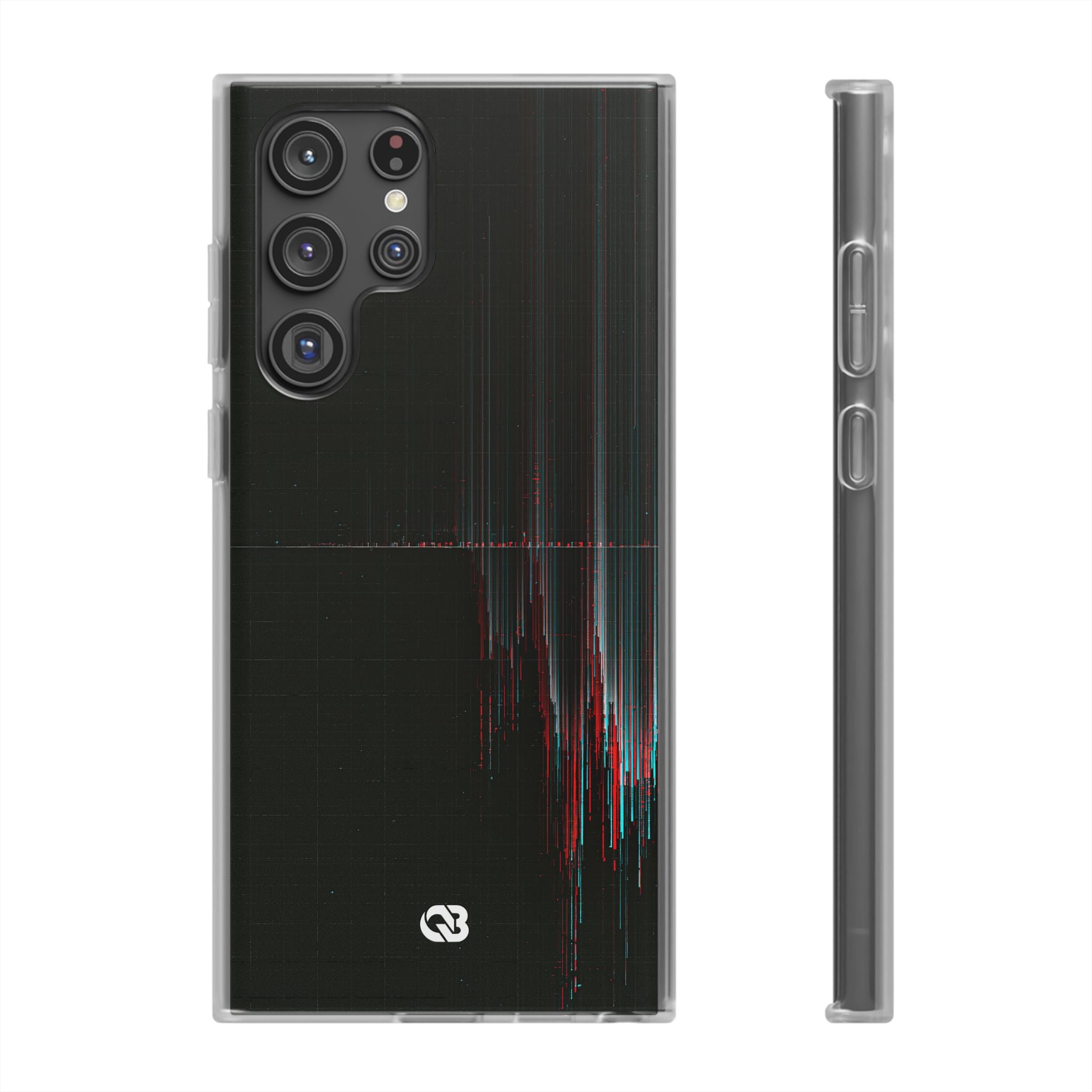 Black Lite Phone Case for Samsung - Corrupted Data Stream