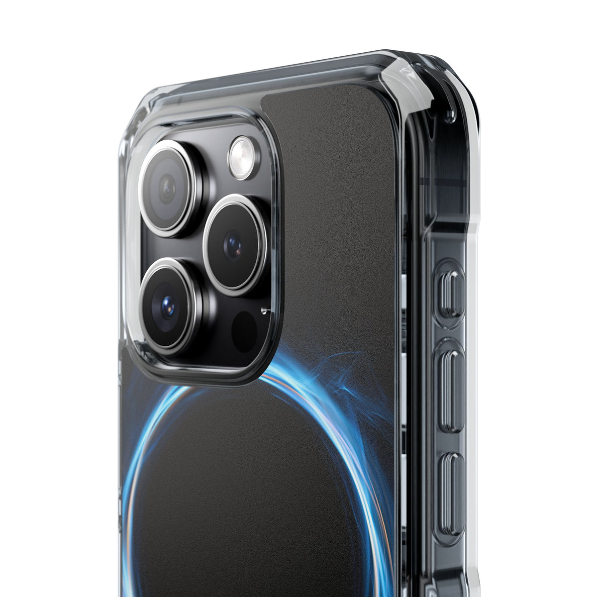 Luminous Corona · Clear Impact Magnetic Phone Case for iPhone · Blue