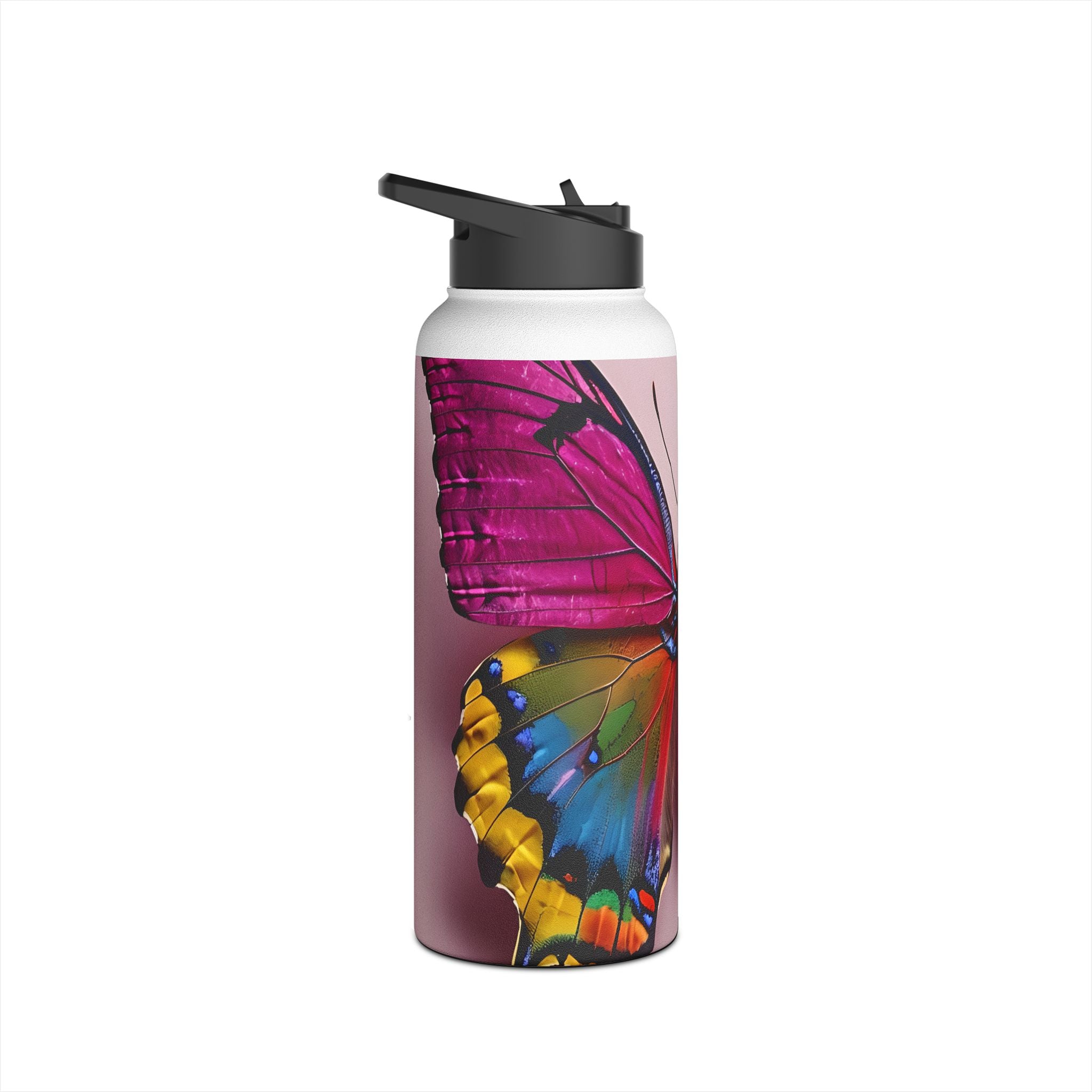 Vibrant Monarch - Stainless Steel Water Bottle