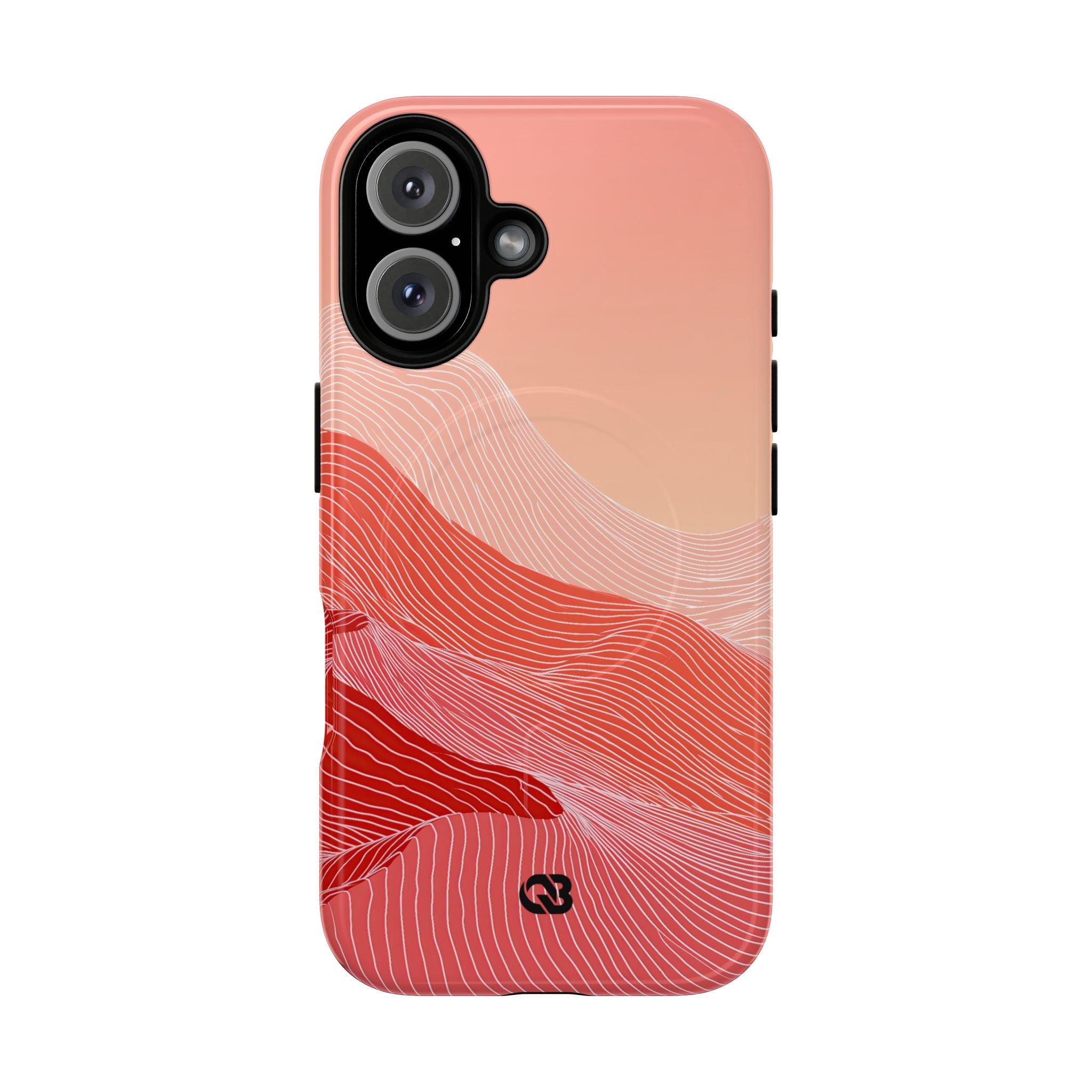 Red Tough 2.0 Magsafe Phone Case for iPhone - Crimson Ridge Contour