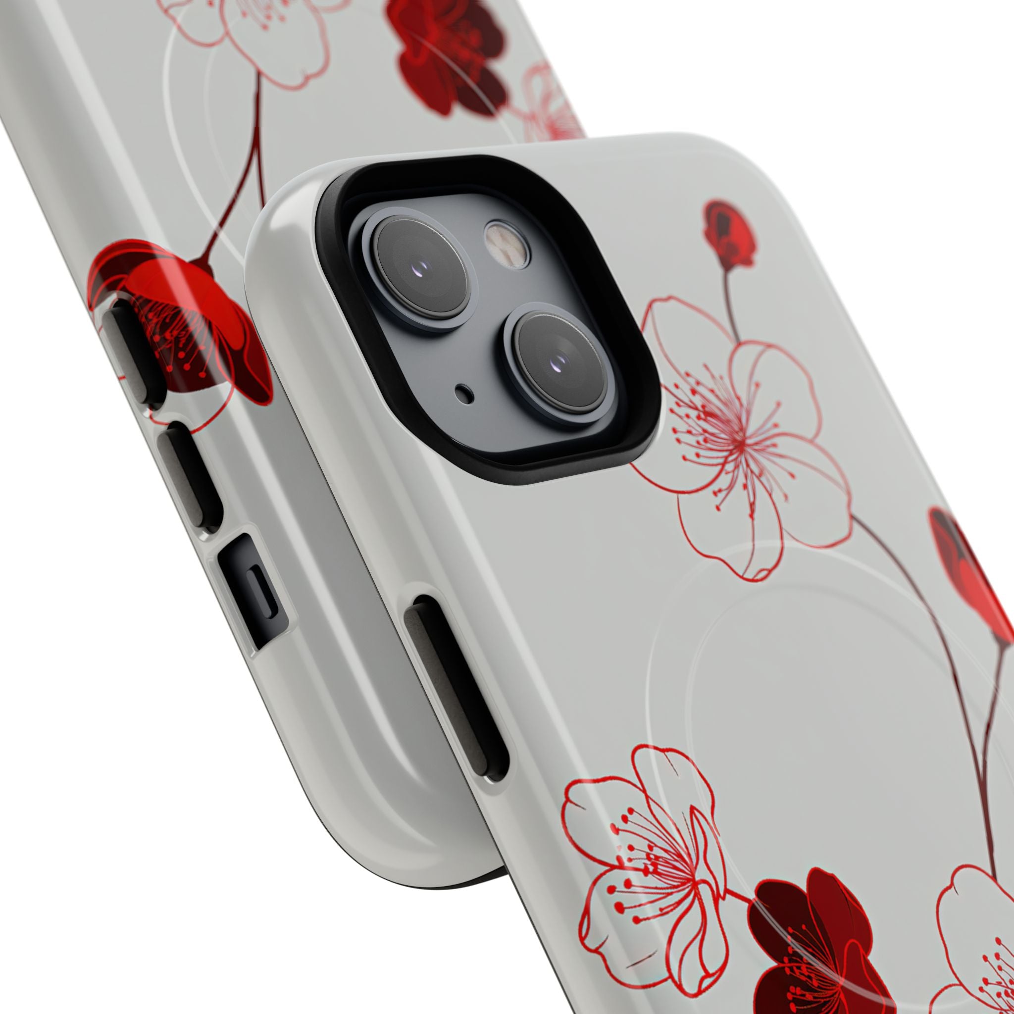Red Tough 2.0 Magsafe Phone Case for iPhone - Kyoto Ember Bloom