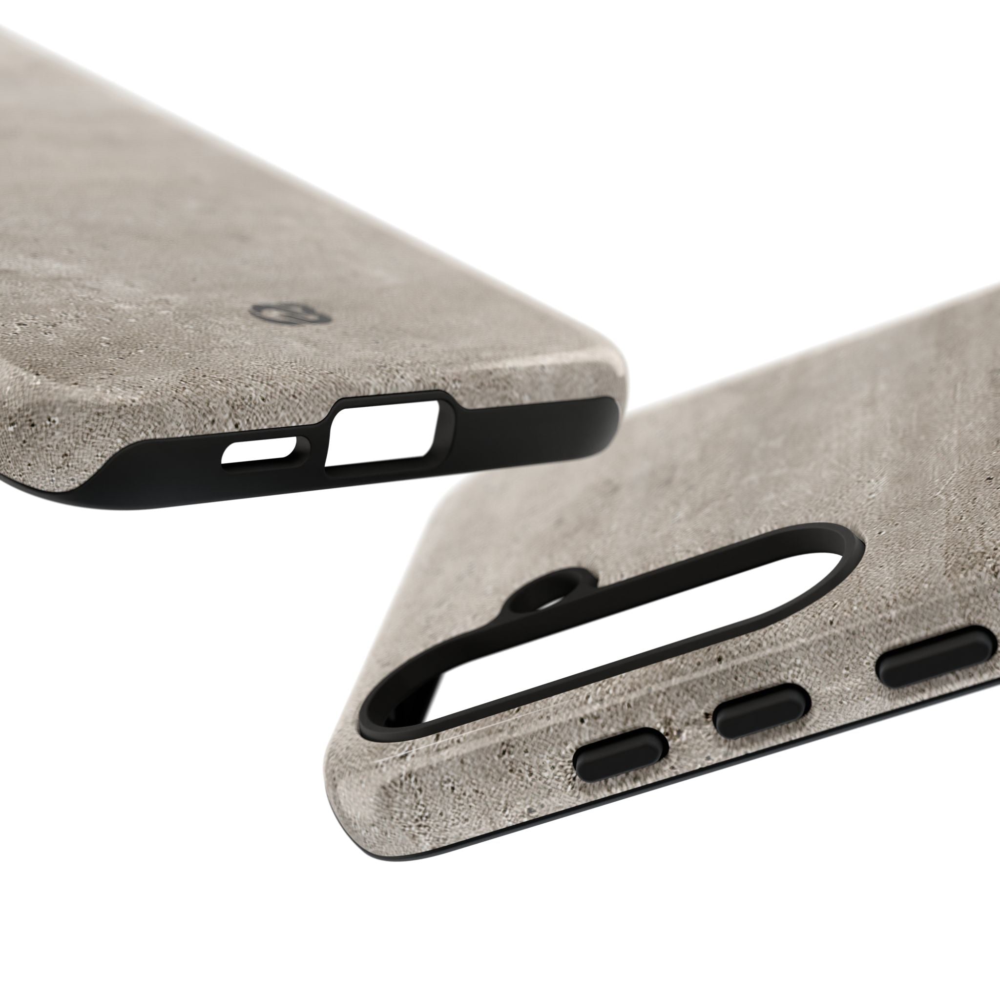 Grey Tough Phone Case for Samsung - Brutalist Stone Grit