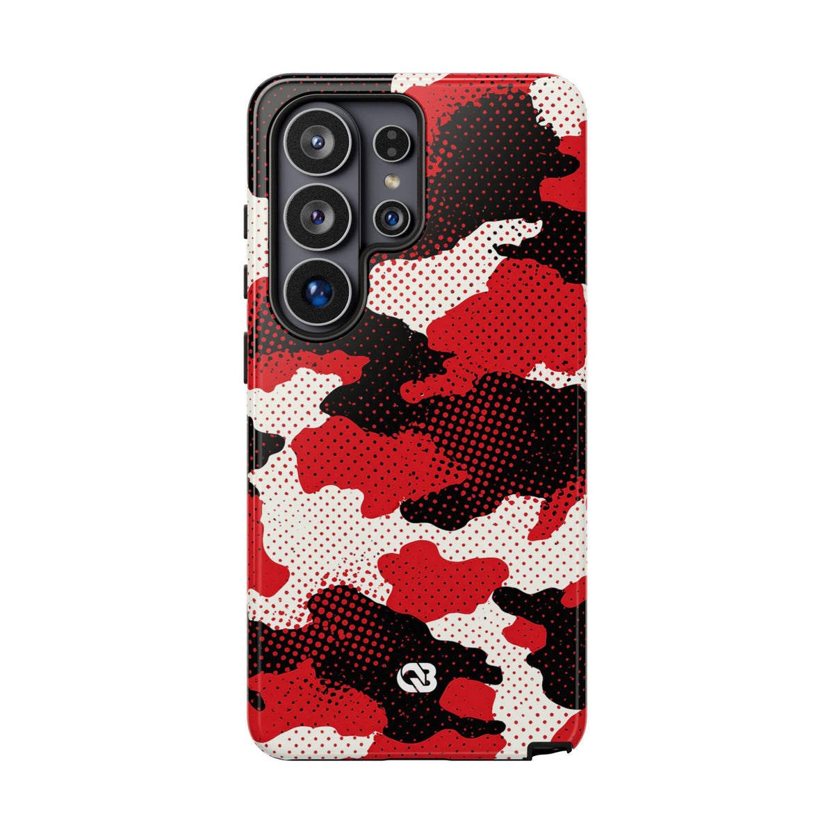 Crimson Halftone Camo · Tough Phone Case for Samsung · Red