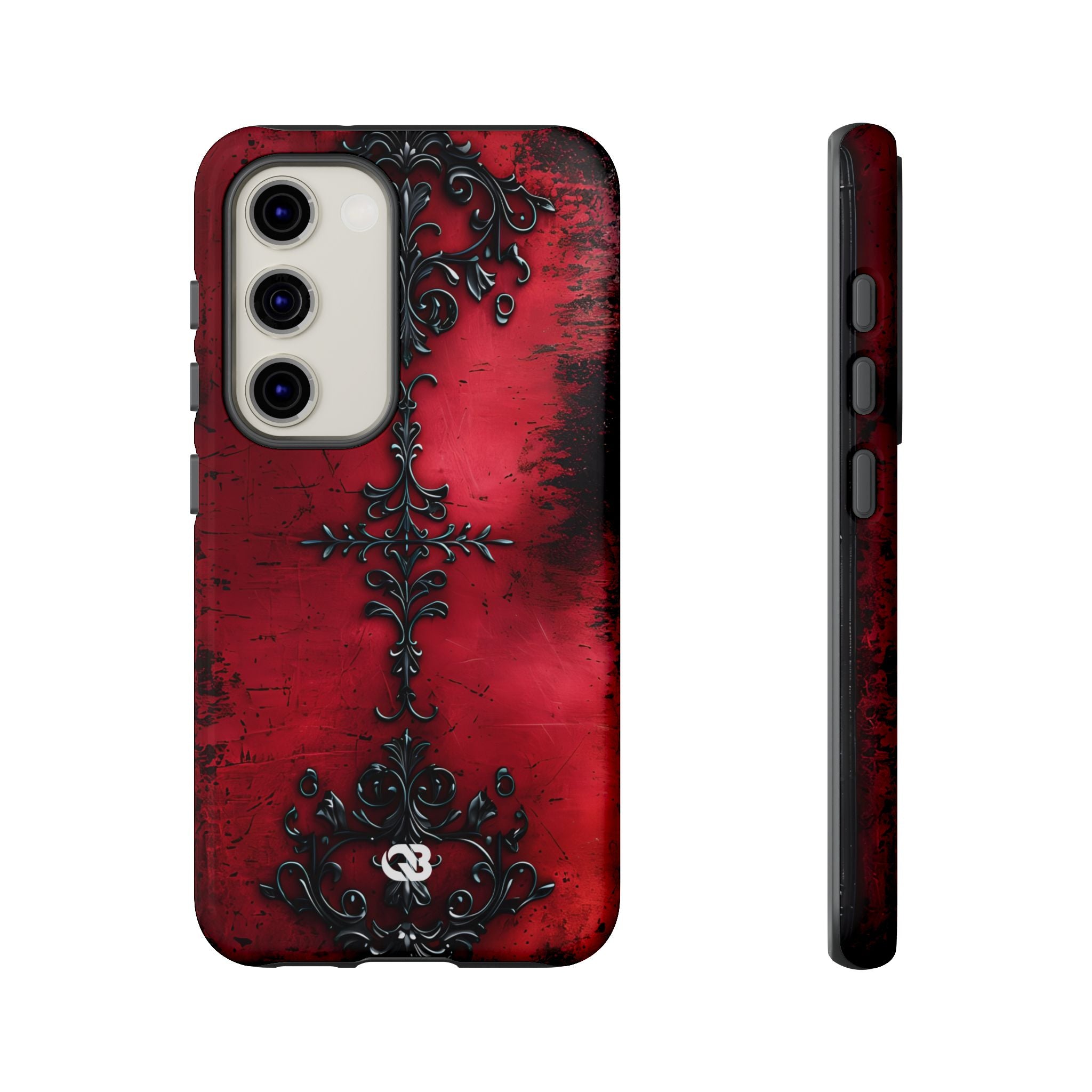 Crimson Gothic Filigree · Tough Handyhülle für Samsung