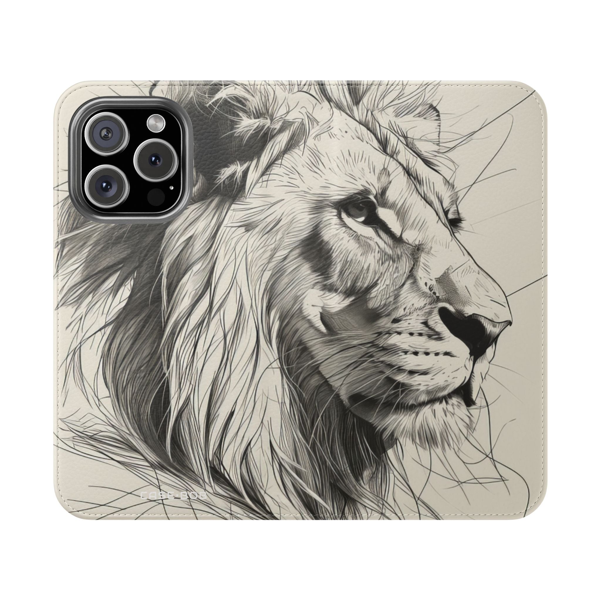 Lion Whisper Gray - iPhone 16 Pro Case - Wallet
