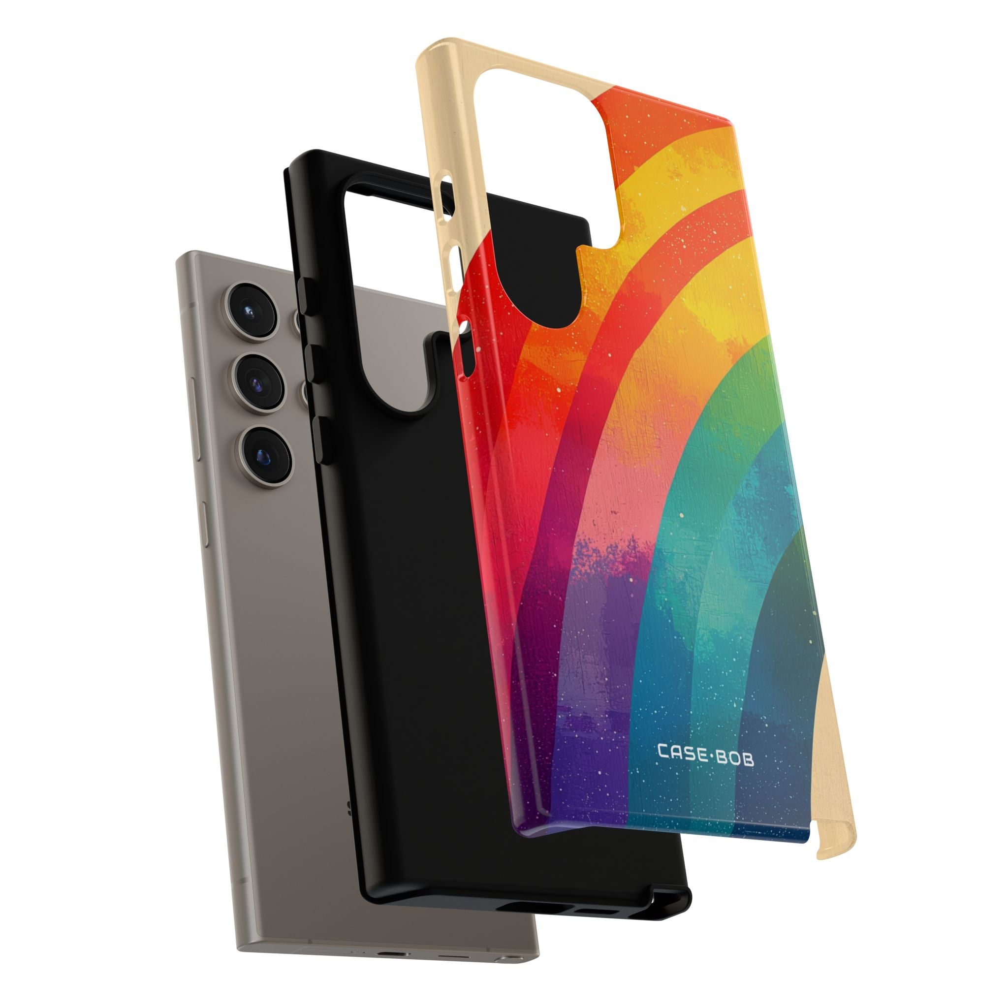 Texturerat Rainbow Arc Samsung S24 Ultra Skal - Tough