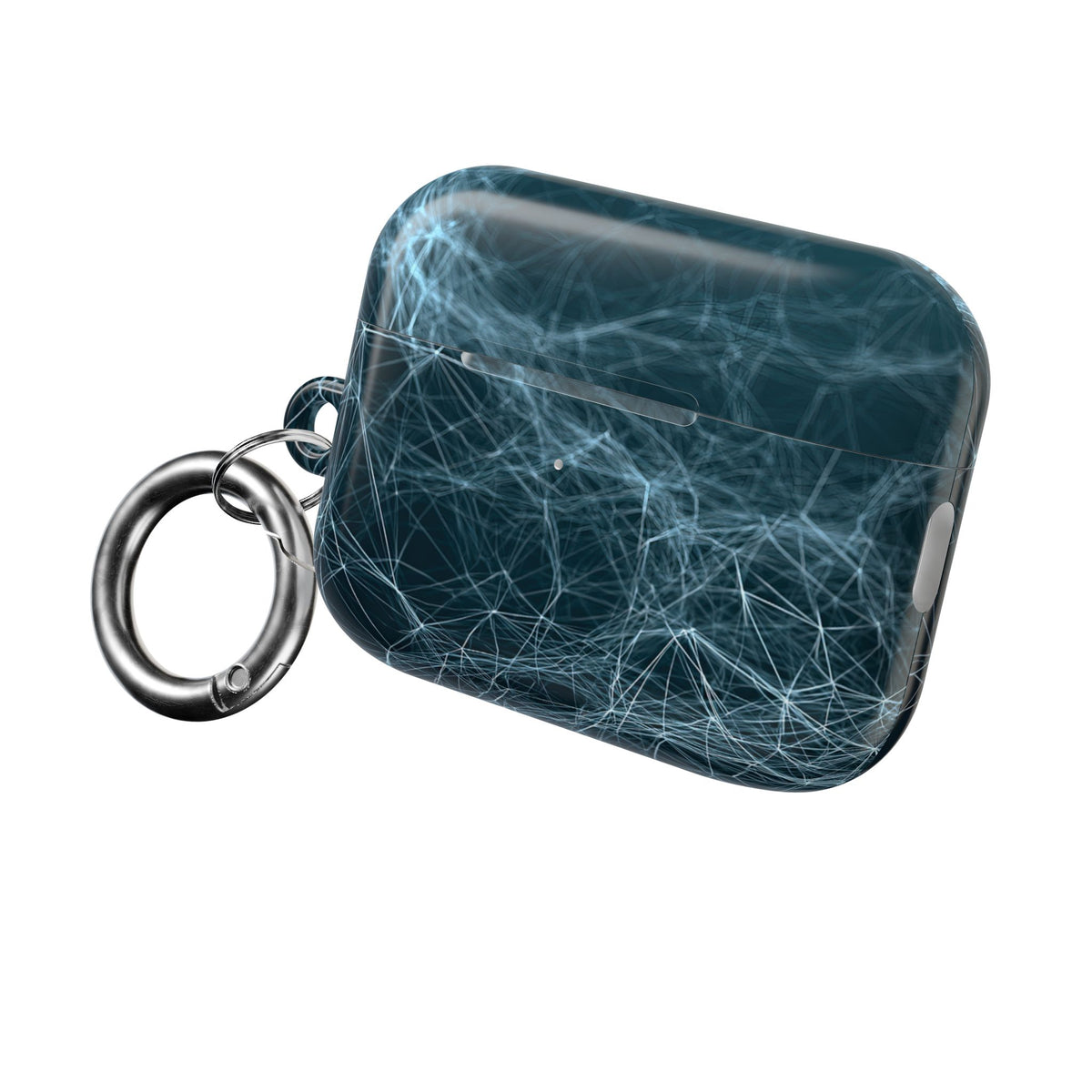 Cyan Lattice Grid · Hard Case for AirPods & AirPods Pro · Teal