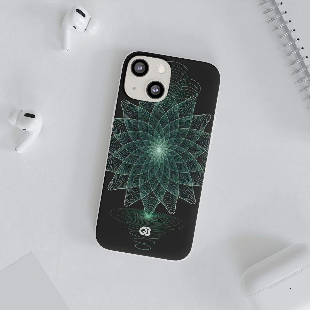 Verdant Harmonic Bloom · Lite Phone Case for iPhone · Black