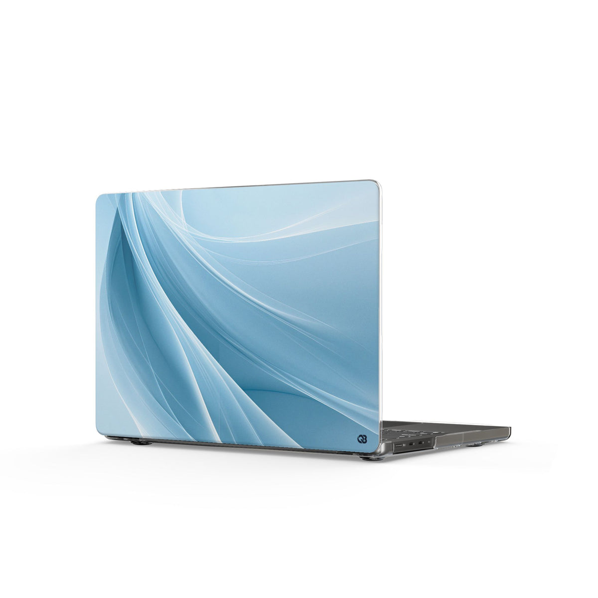 Glacial Ridge Contours · Clear Hard Case for MacBook · Blue