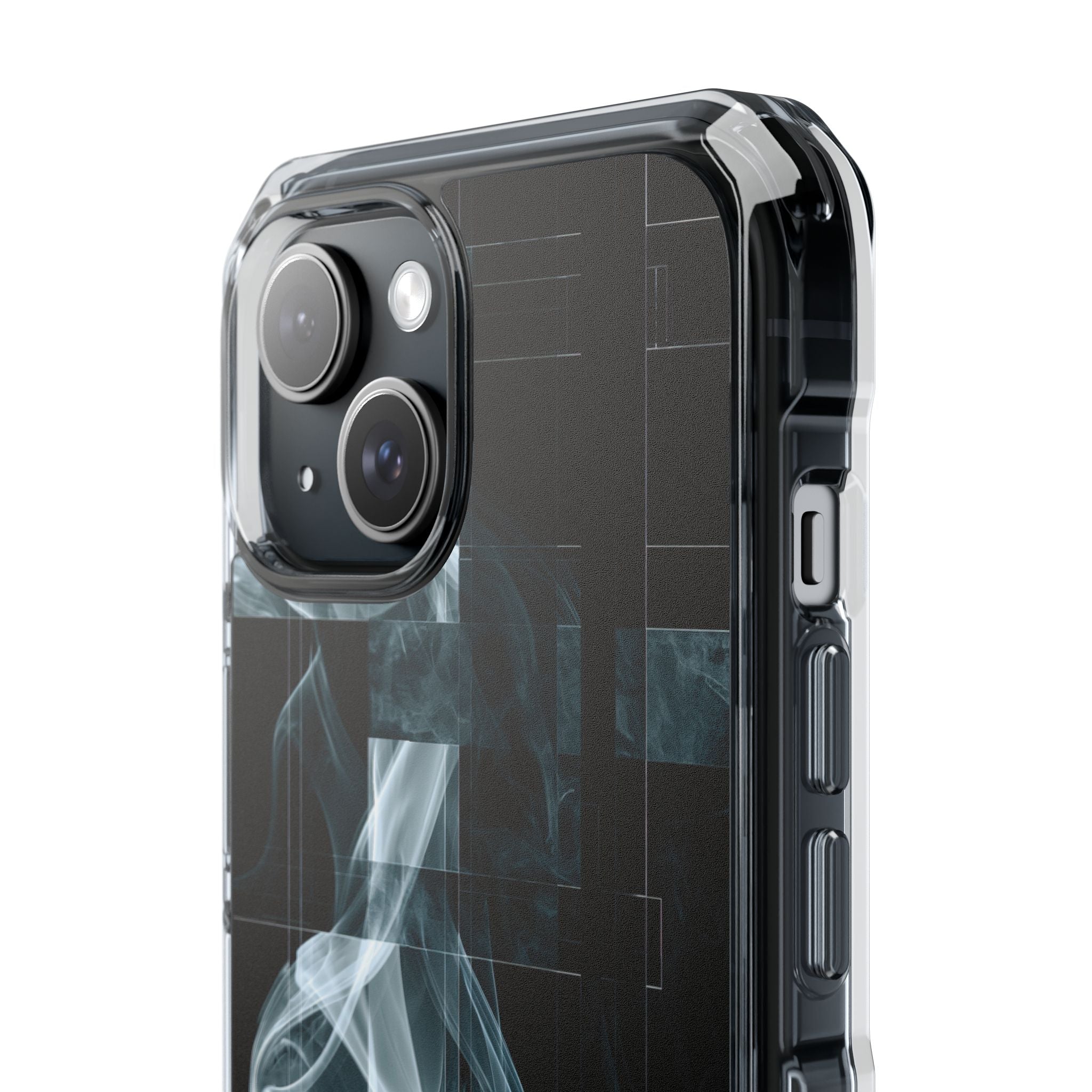 Black Impact MagSafe Phone Case for iPhone - Arctic Vapor Grid