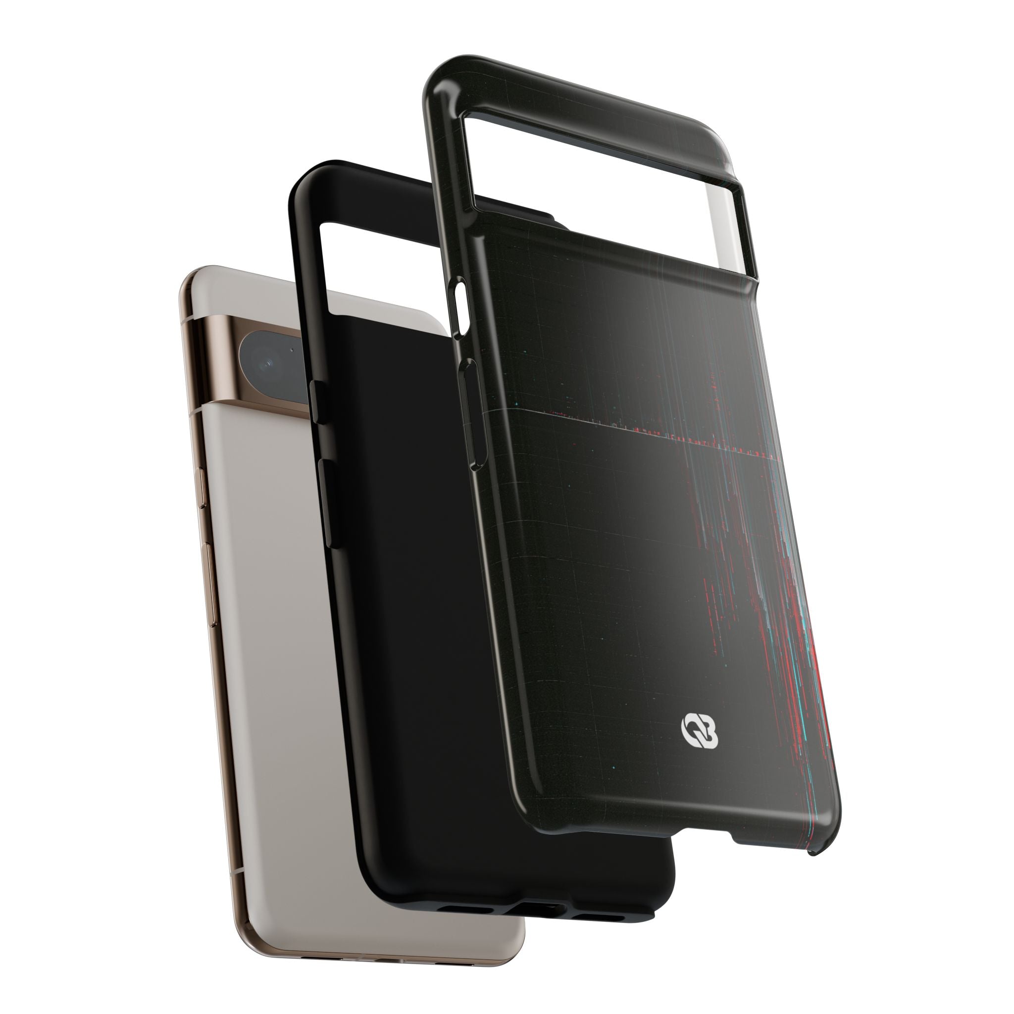 Black Tough Phone Case for Google Pixel - Corrupted Data Stream