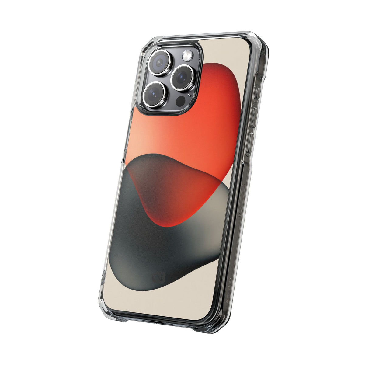 Translucent Crimson Form · Clear Impact Magnetic Phone Case for iPhone · Red