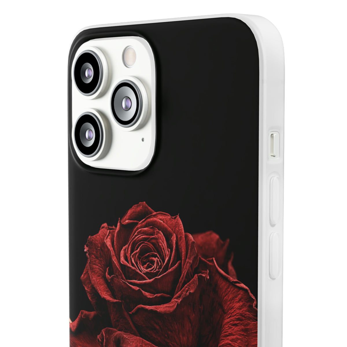 Crimson Noir Rose · Lite Phone Case for iPhone · Black