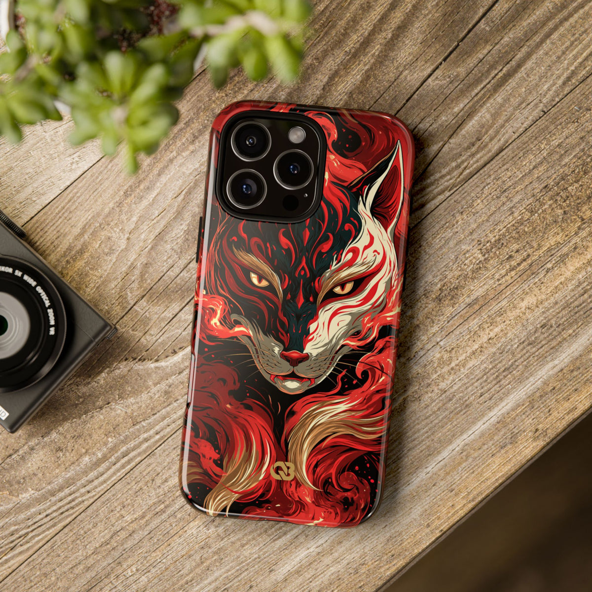 Crimson Kitsune Spirit · Tough Phone Case for iPhone · Red