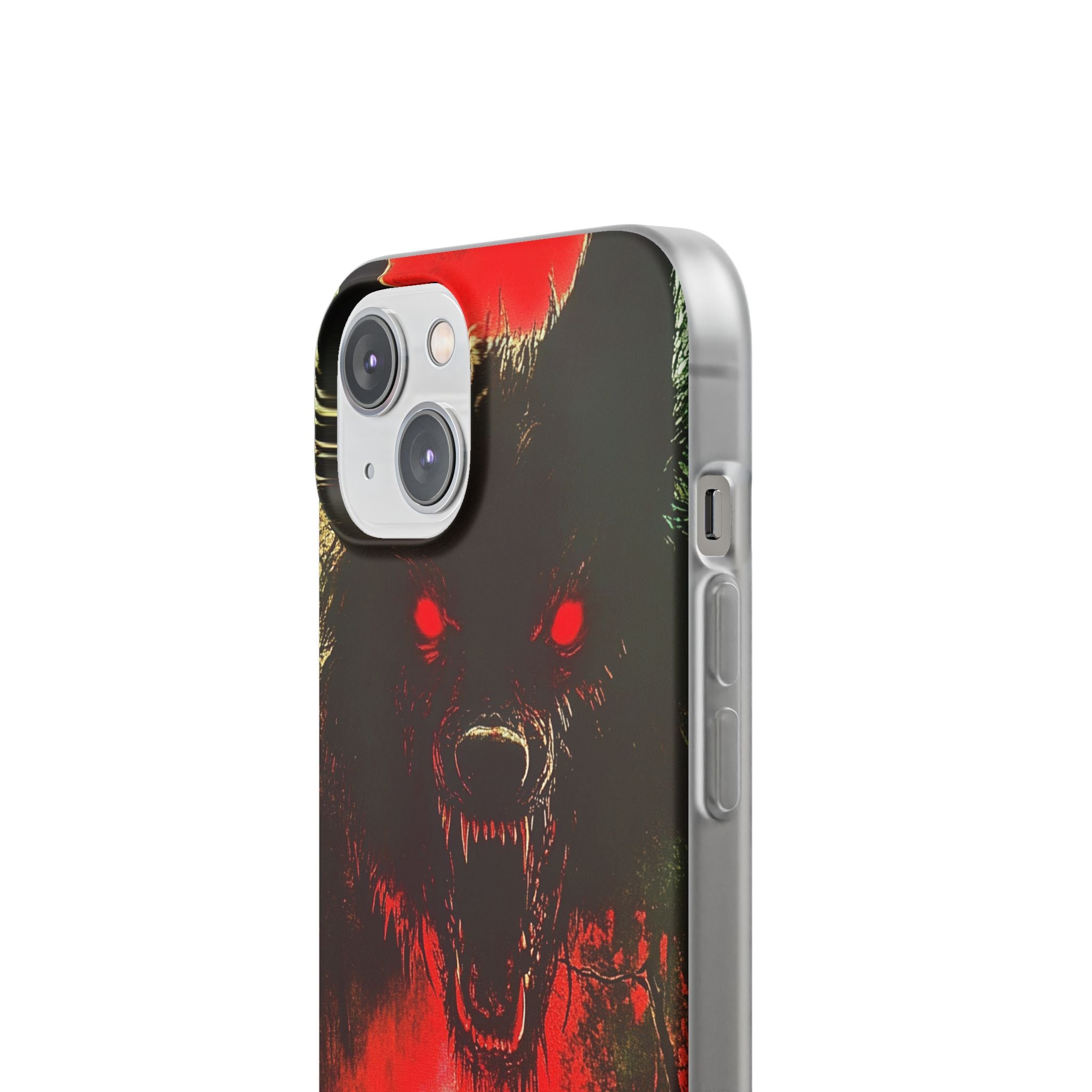 Crimson Wolf iPhone 14 Cover - Blød