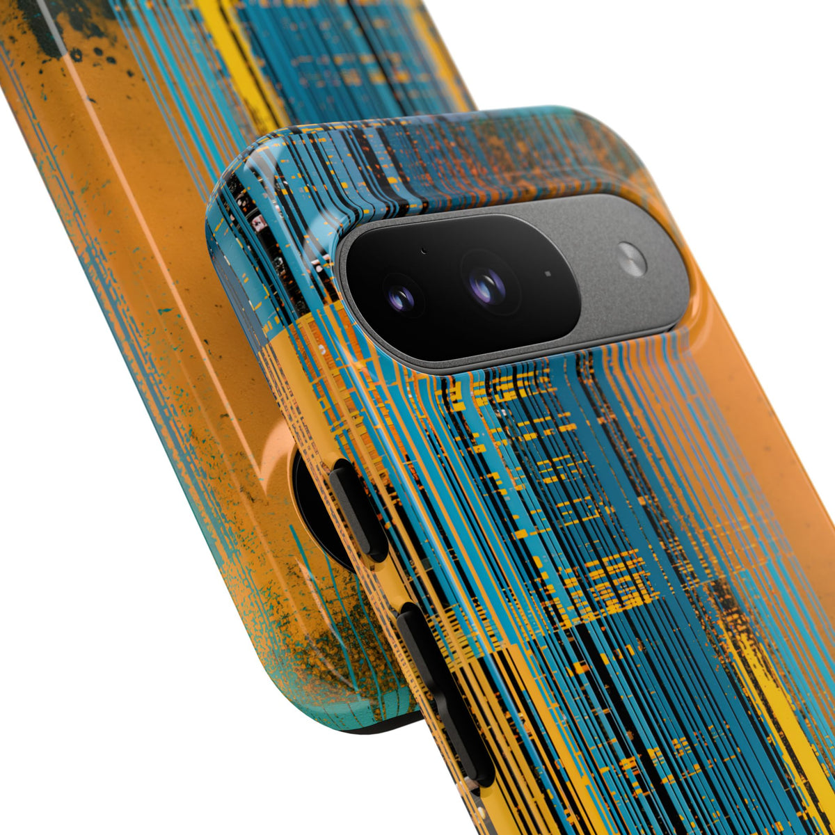 Cyber Glitch Stream · Tough Phone Case for Pixel · Teal