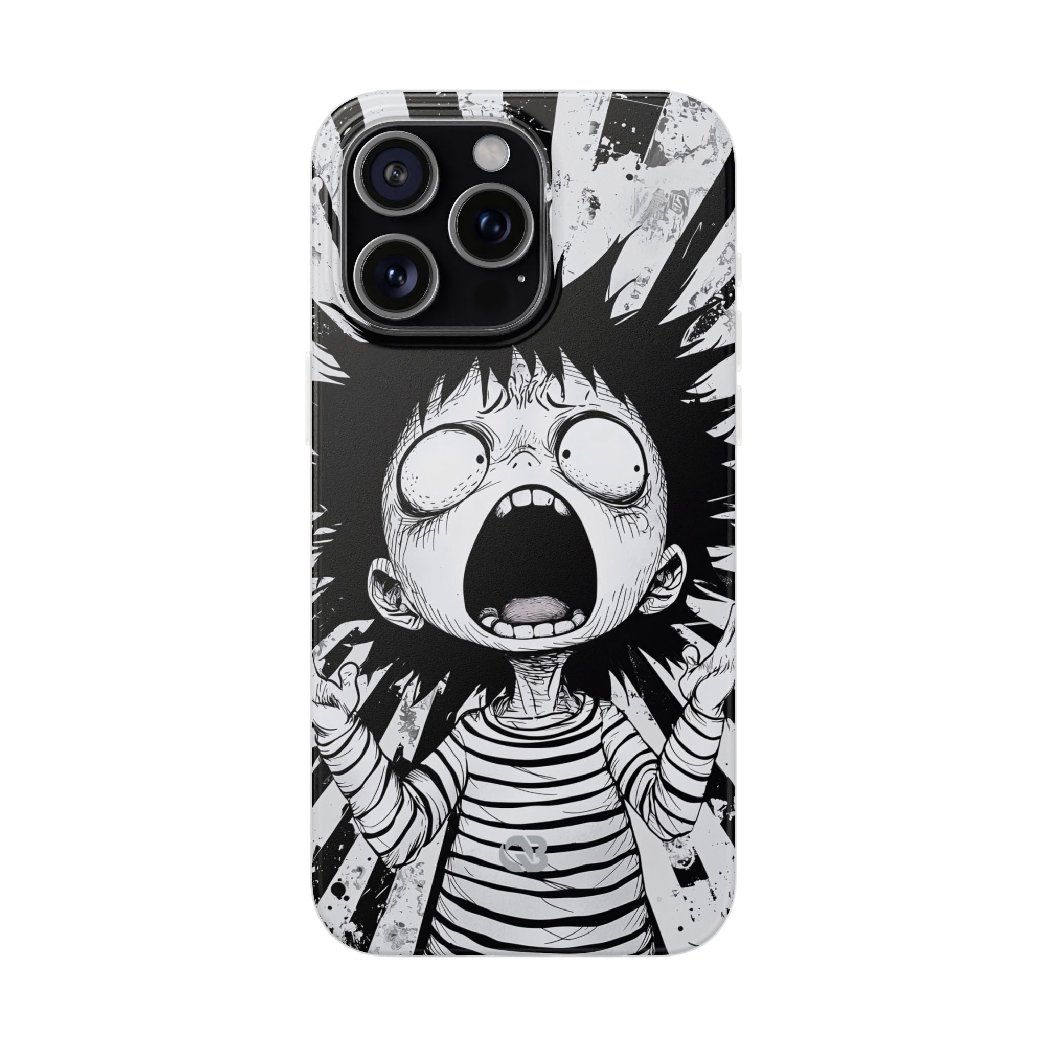 Chaotic Monochrome Scream · Soft Case na iPhone