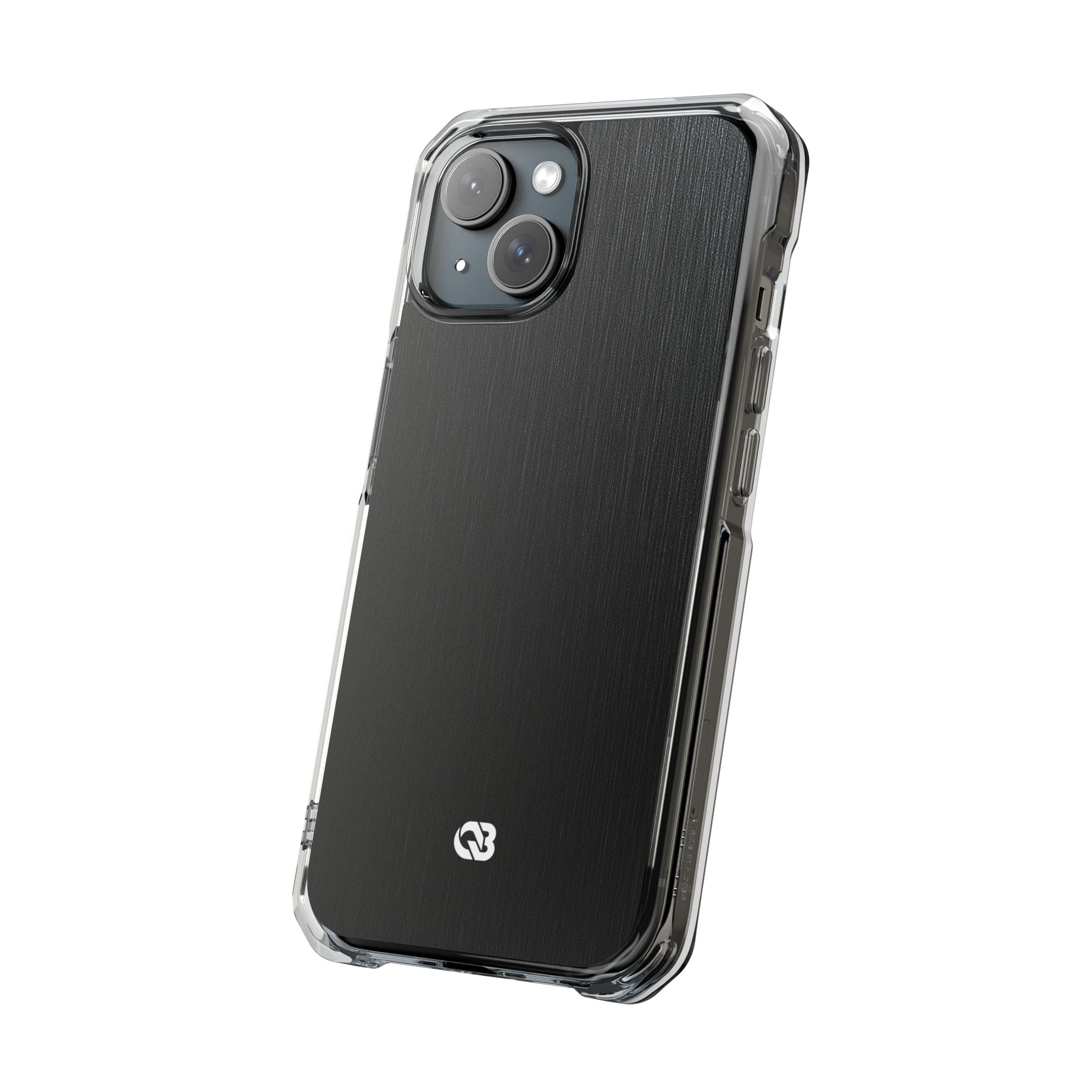 Black Impact MagSafe Phone Case for iPhone - Brushed Obsidian Slate