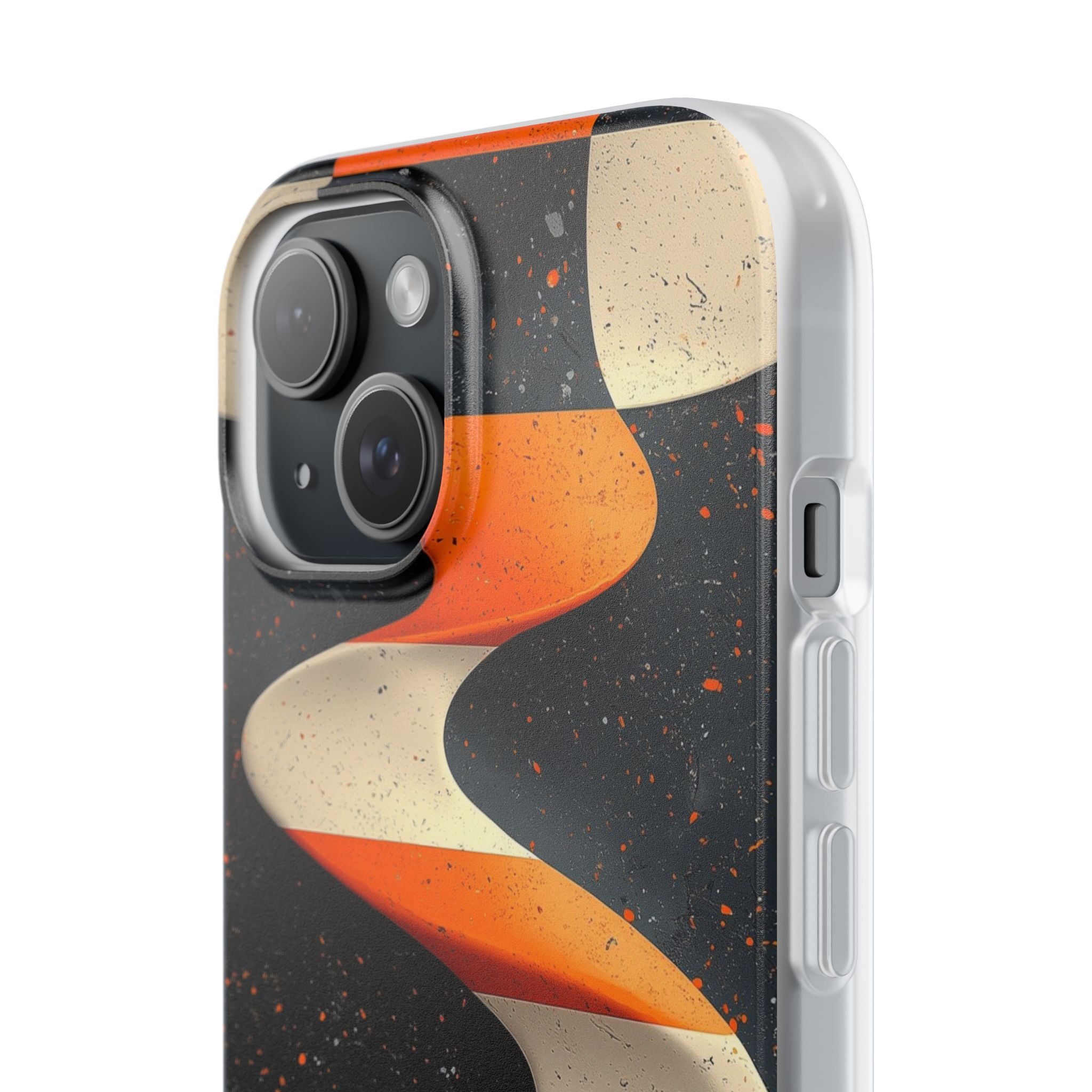 Orange Grit Twist · Coque de téléphone Soft pour iPhone