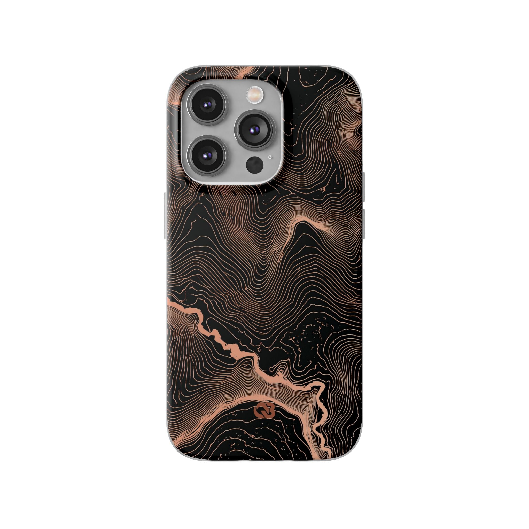 Orange Lite Phone Case for iPhone - Salmon Ridge Topo