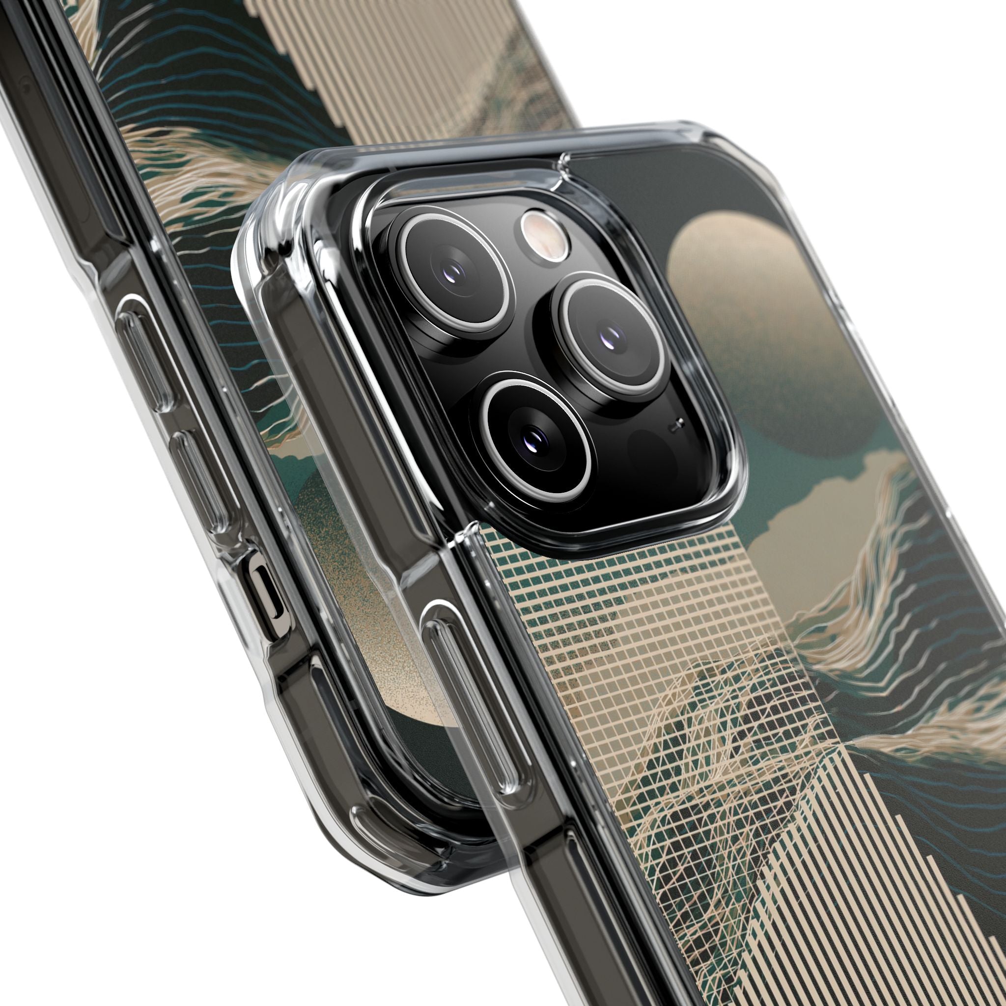 Green Impact MagSafe Phone Case for iPhone - Lunar Moss Topography