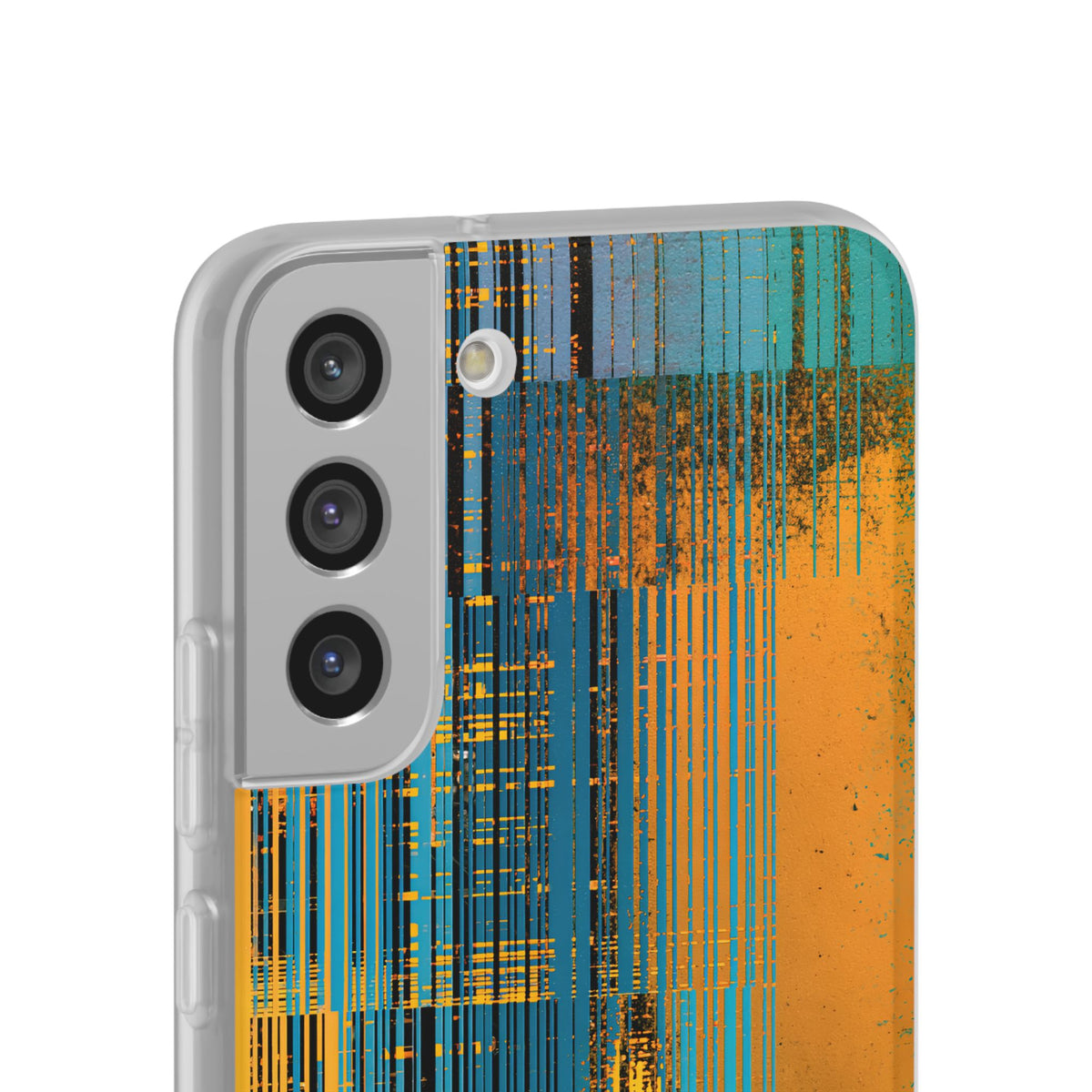 Cyber Glitch Stream · Lite Phone Case for Samsung · Teal