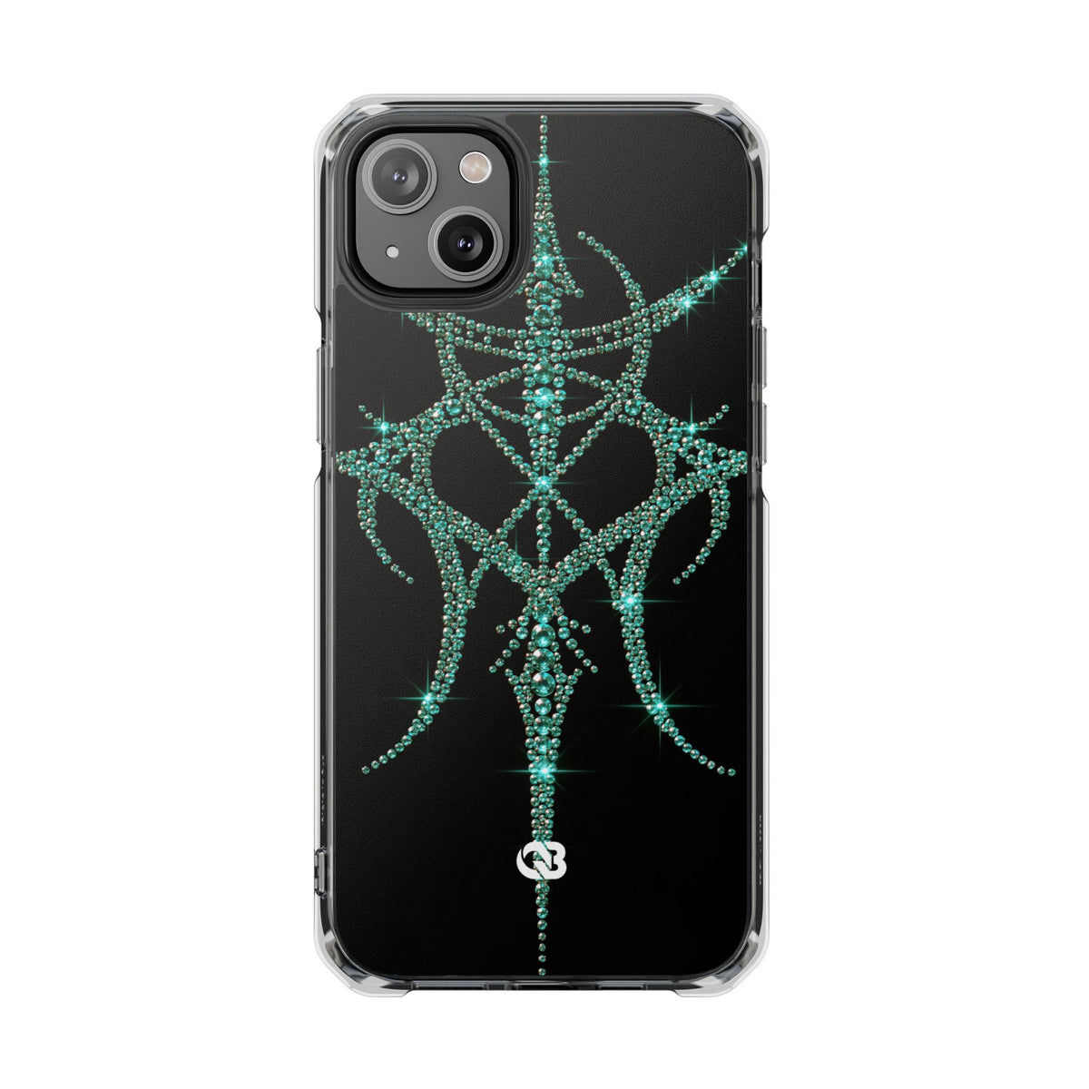Teal Cyber Sigil · Clear Impact Magnetic Phone Case for iPhone · Teal